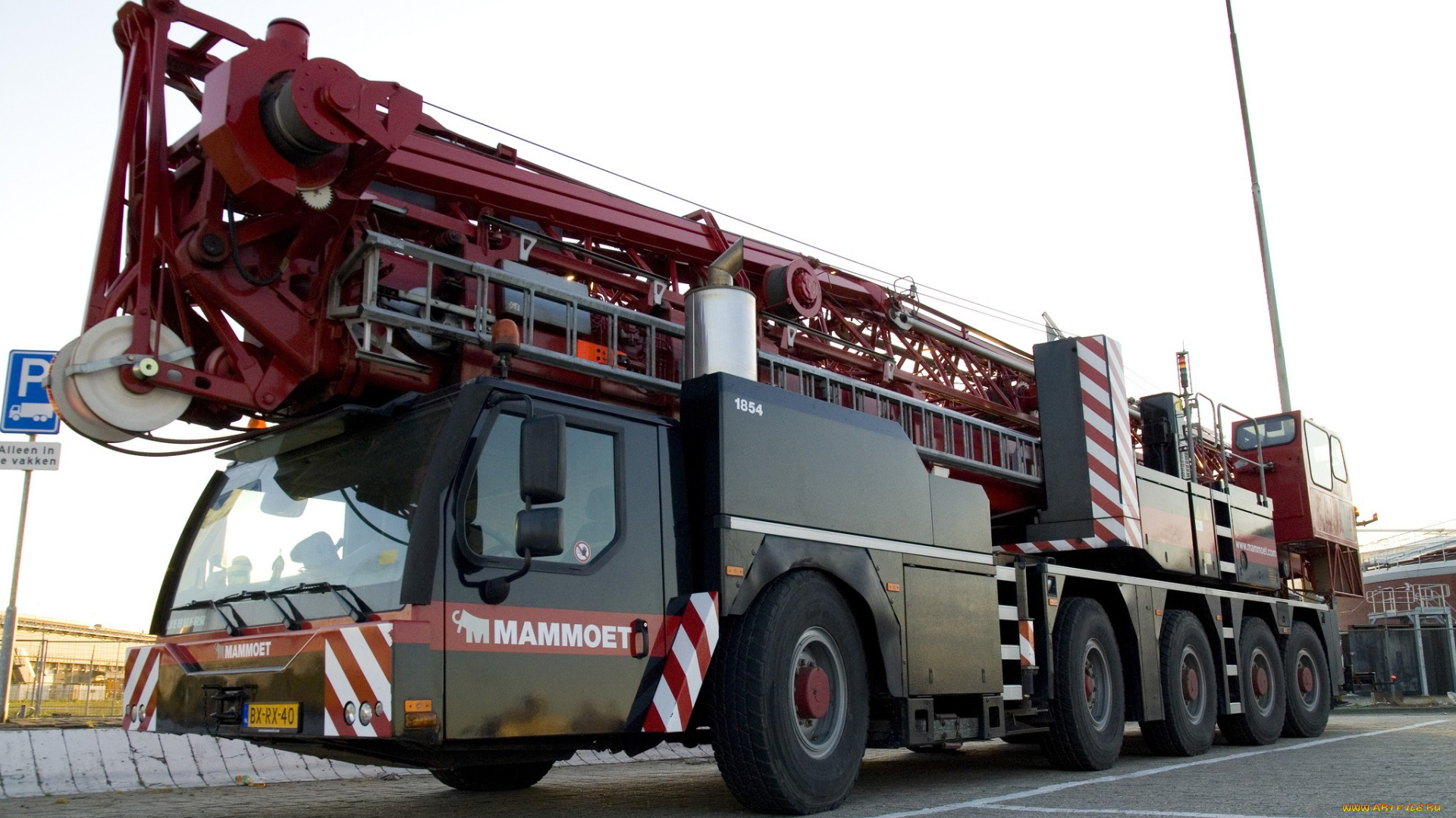 liebherr, mk100, mobile, tower, crane, техника, краны, кран, автошасси