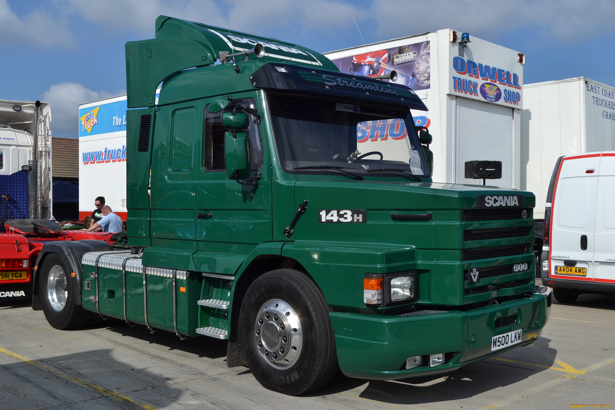 scania, 143h-500, автомобили, scania, , выставка, улица, тяжёлый, грузовик, седельный, тягач