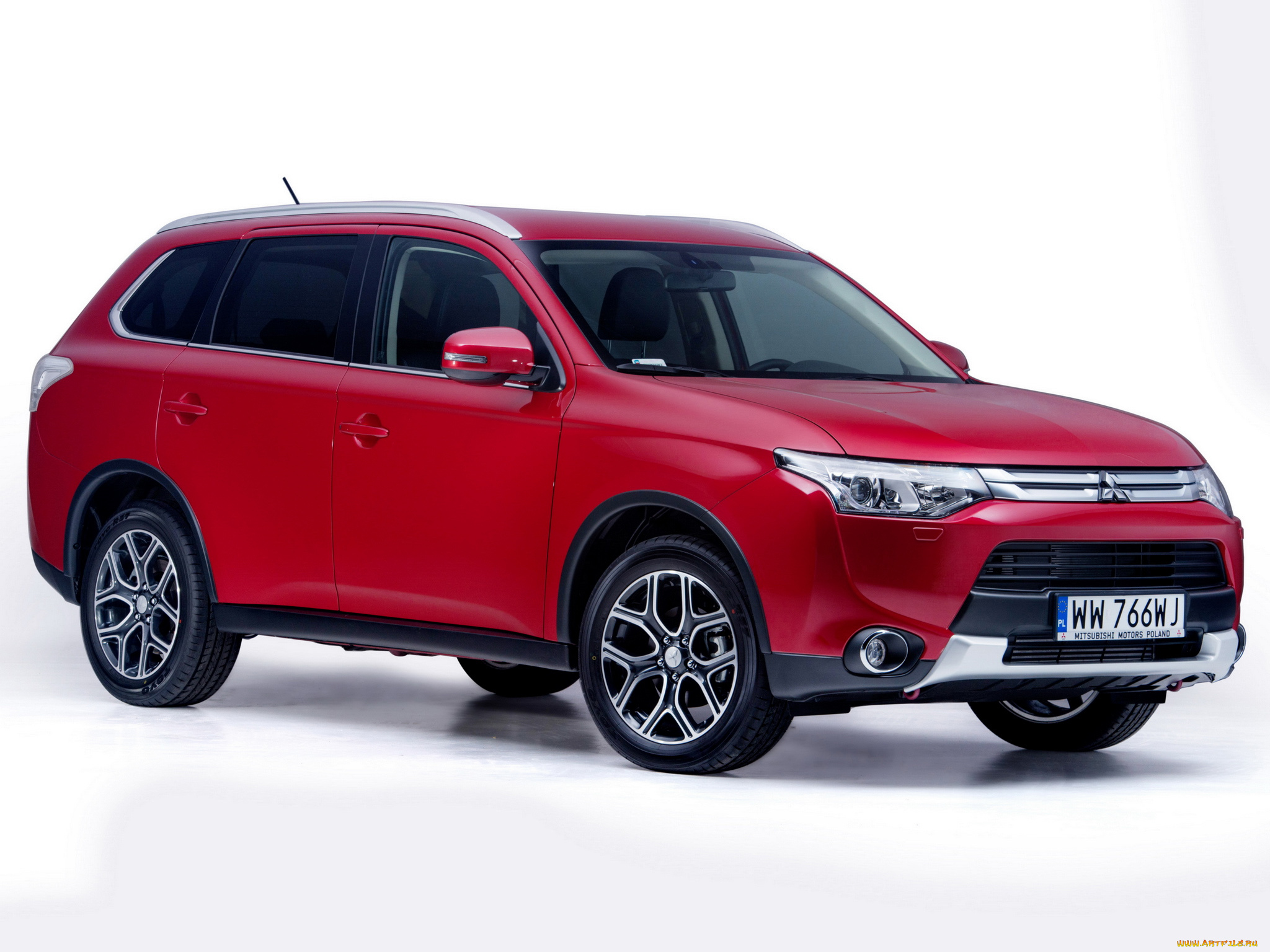 автомобили, mitsubishi, outlander, 2014, красный