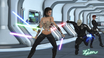 Картинка 3д+графика fantasy+ фантазия девушки оружие