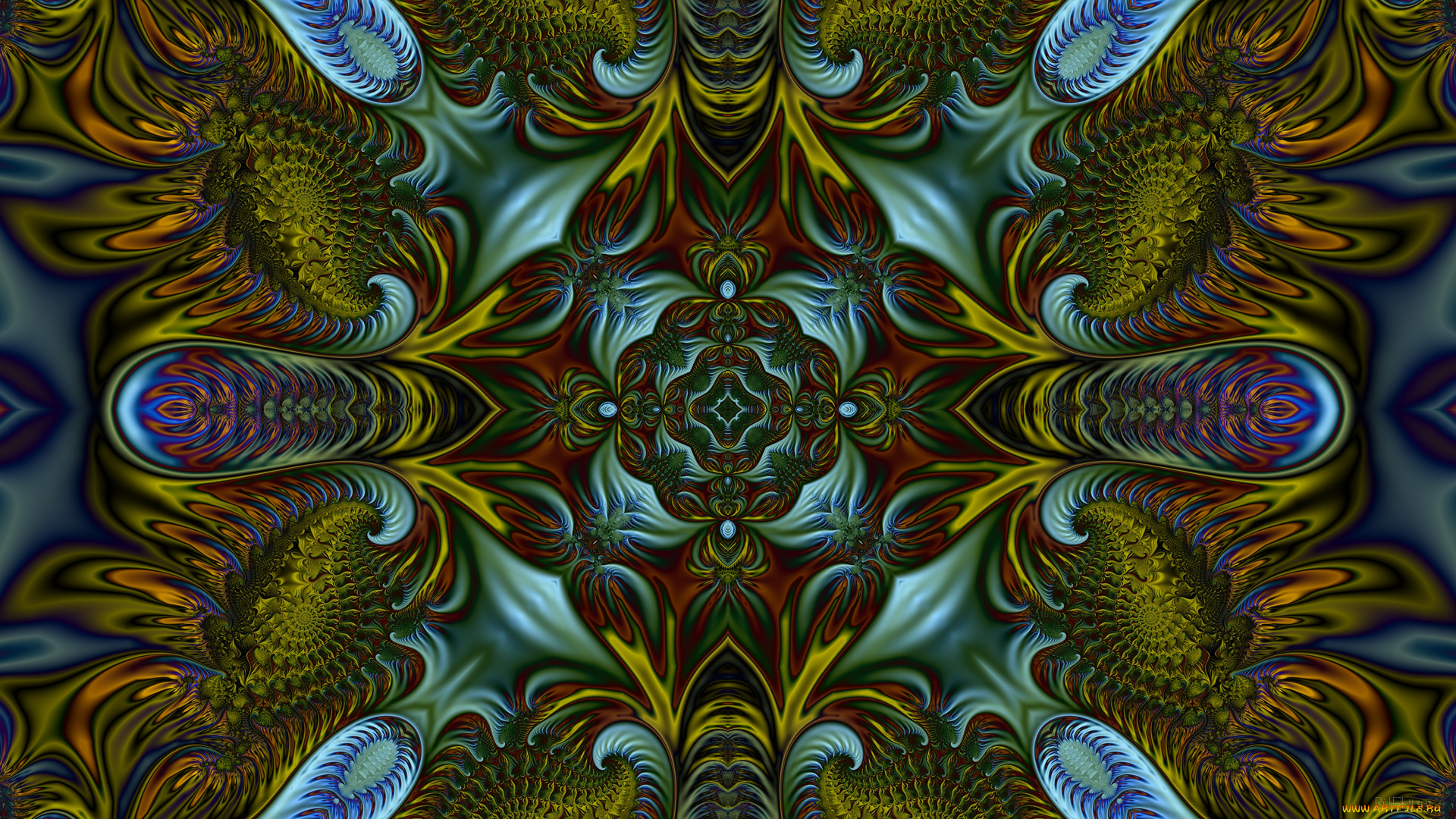 3д, графика, фракталы, , fractal, узор, фон, цвета