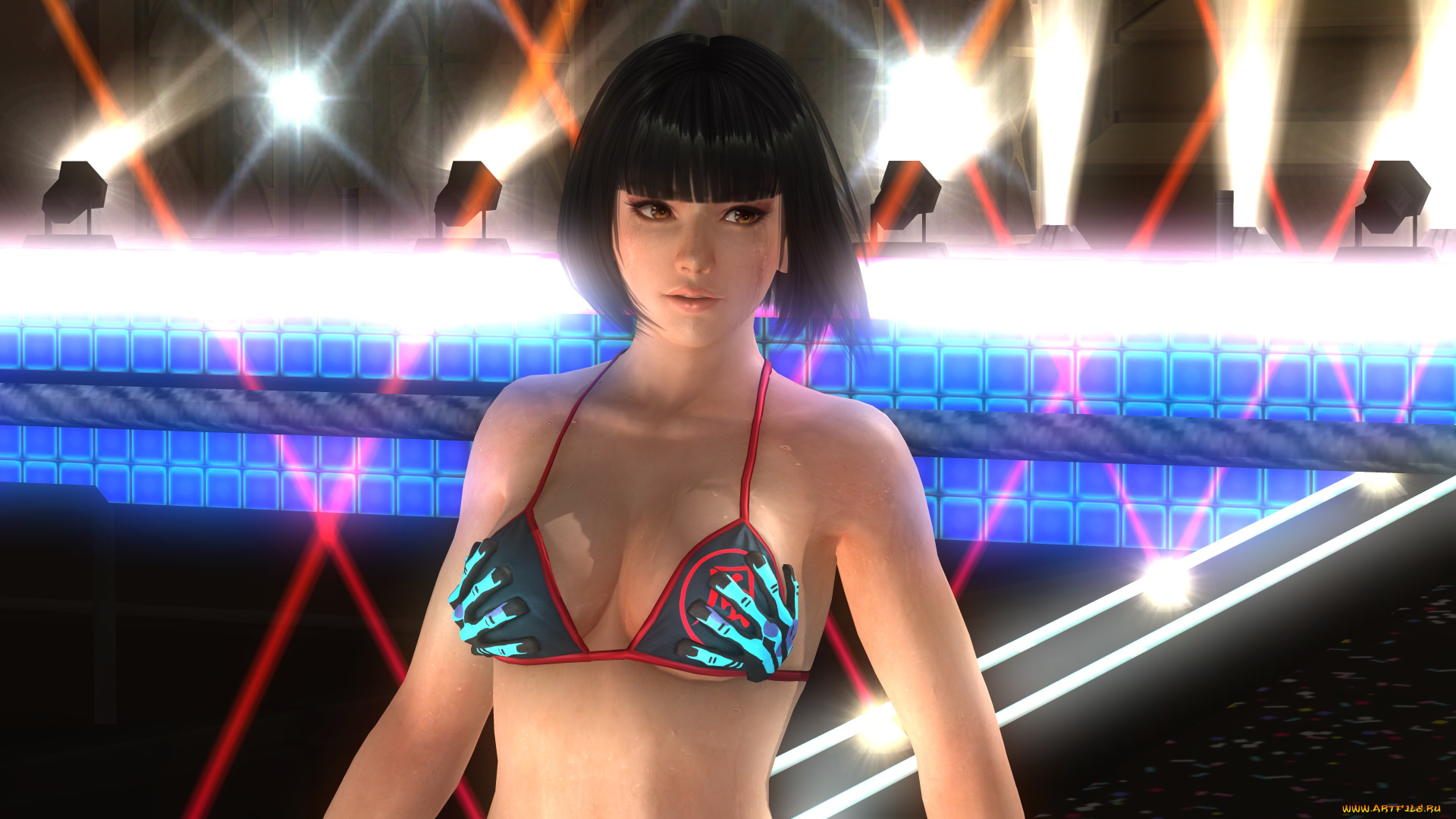 3д, графика, море, , sea, фон, взгляд, девушка