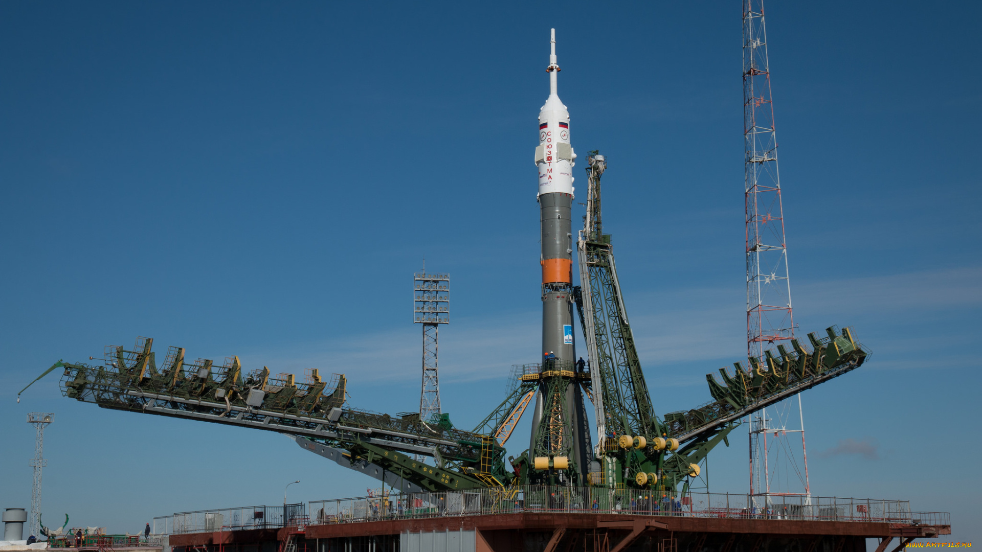 soyuz, tma-16m, космос, космодромы, стартовые, площадки, ракетоноситель, космодром