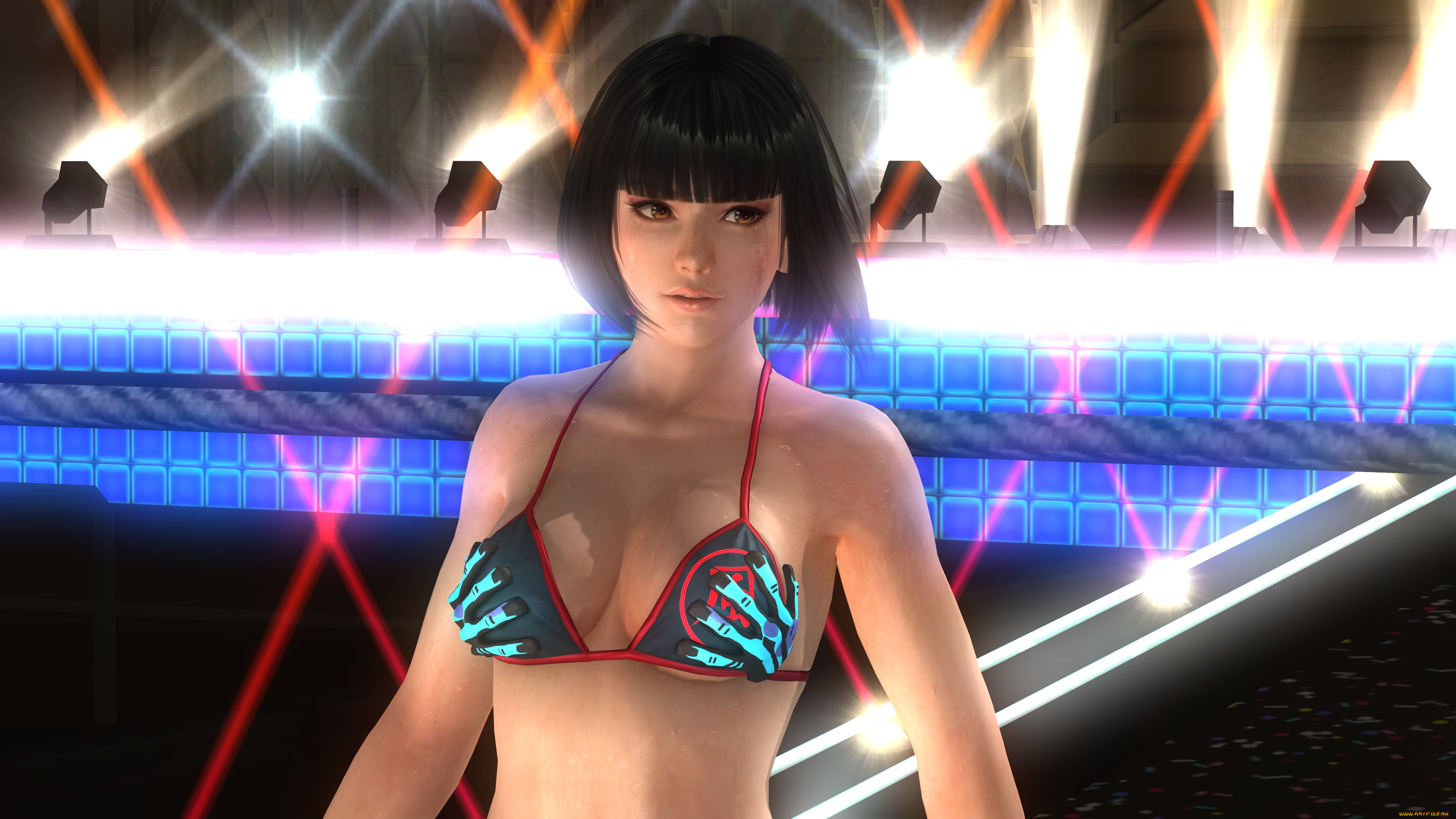 3д, графика, море, , sea, фон, взгляд, девушка