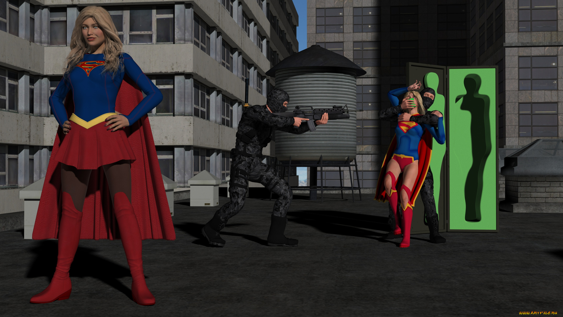 3д, графика, фантазия, , fantasy, девушка, взгляд, фон, супермен