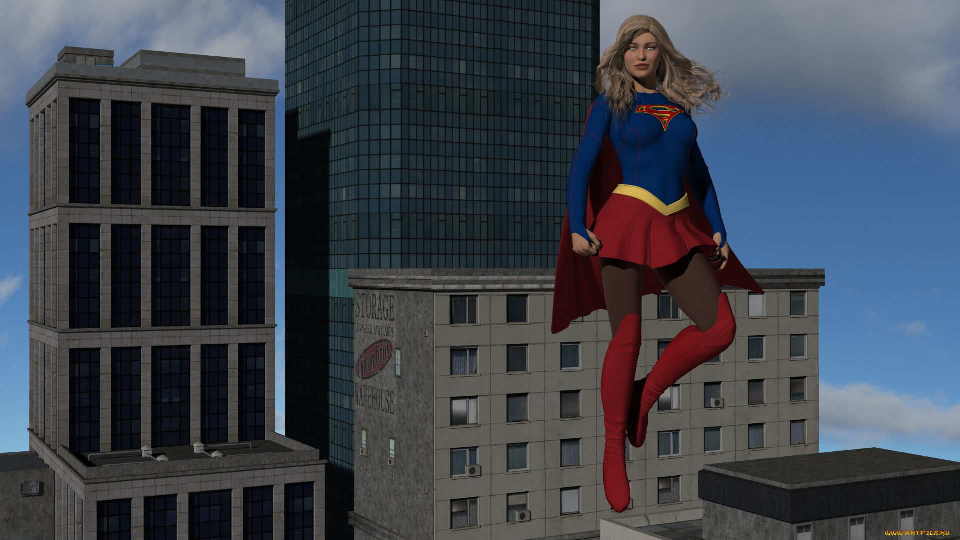 3д, графика, фантазия, , fantasy, девушка, взгляд, фон, супермен