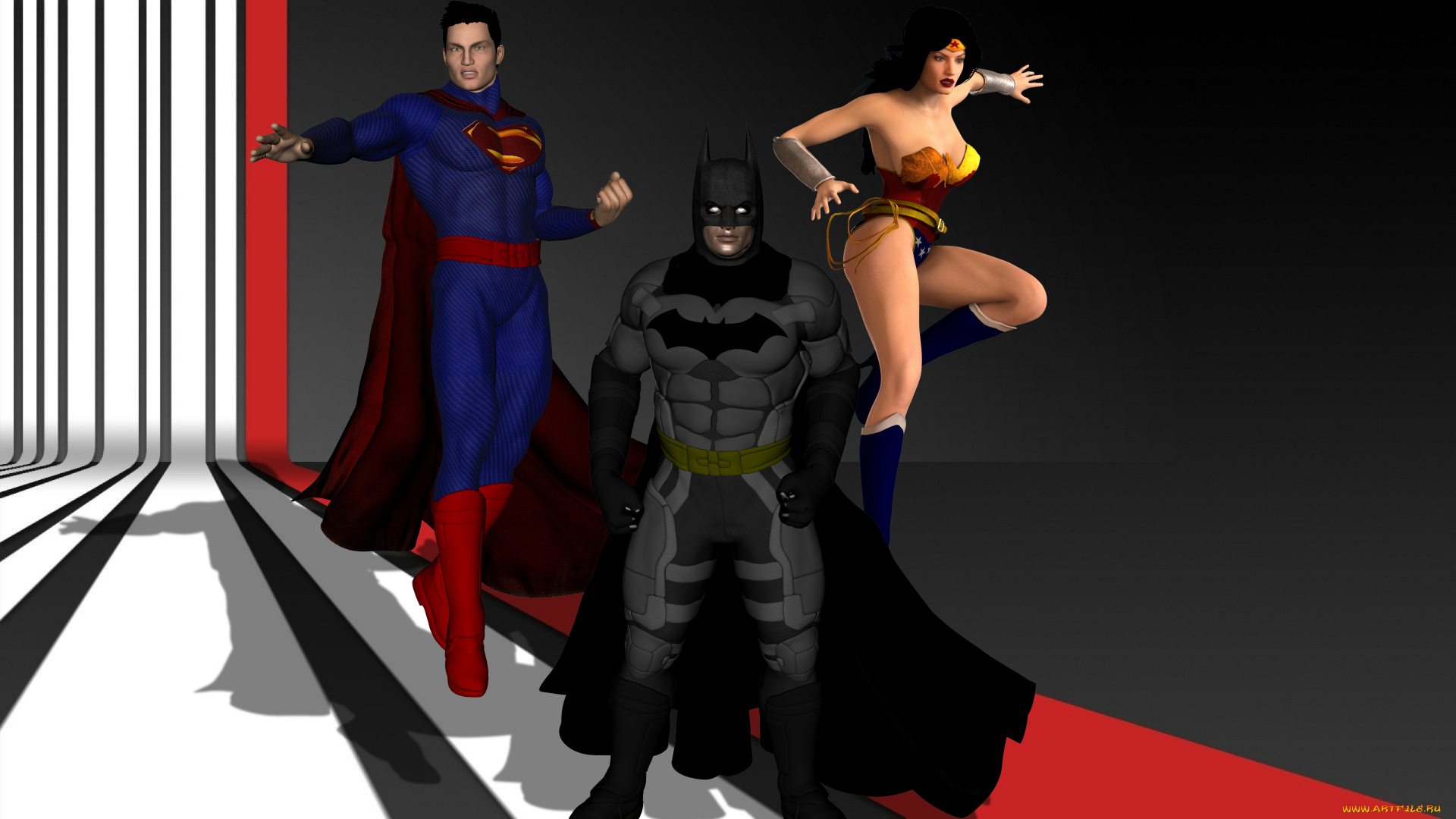 3д, графика, фантазия, , fantasy, девушка, взгляд, фон, супермен