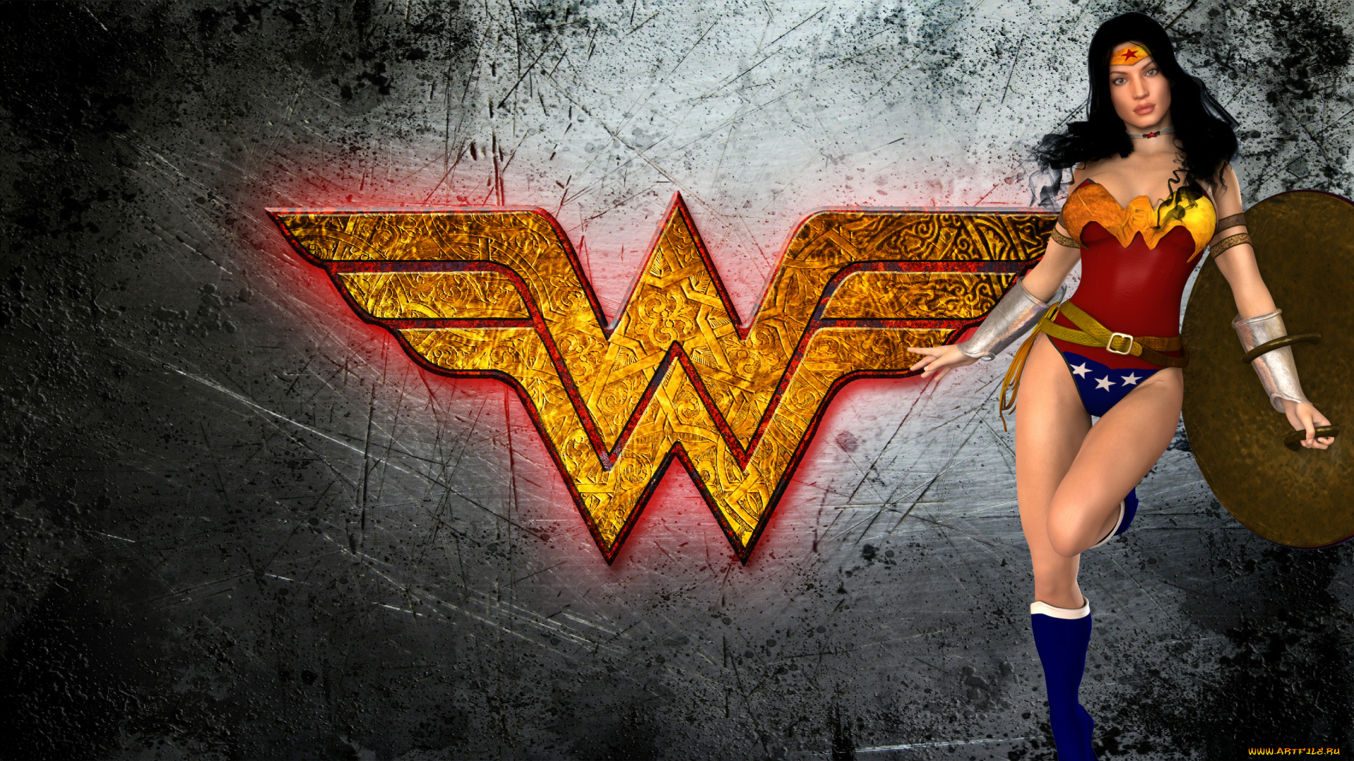 3д, графика, фантазия, , fantasy, девушка, взгляд, фон, супермен