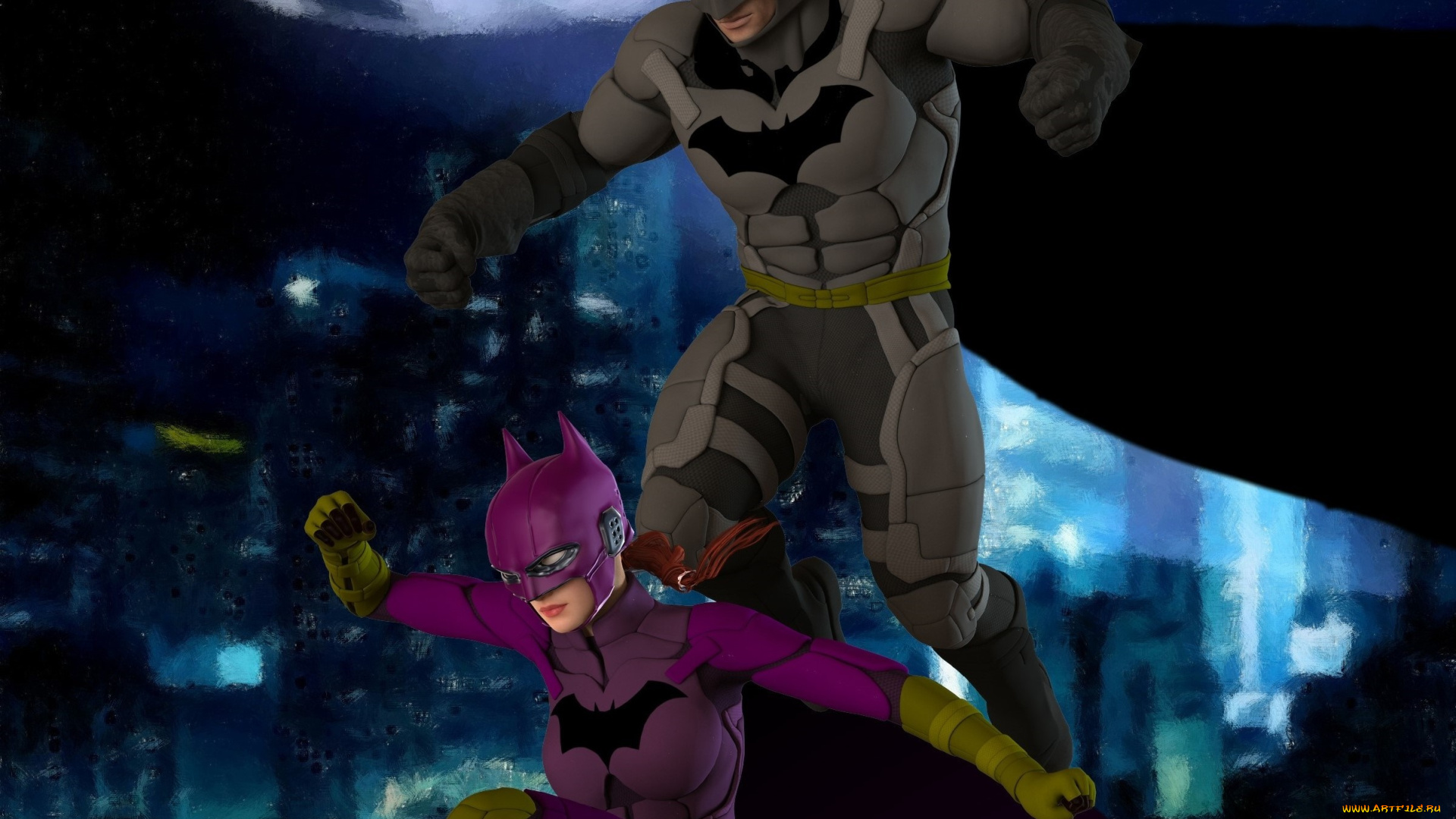 3д, графика, фантазия, , fantasy, супермен, фон, взгляд, девушка