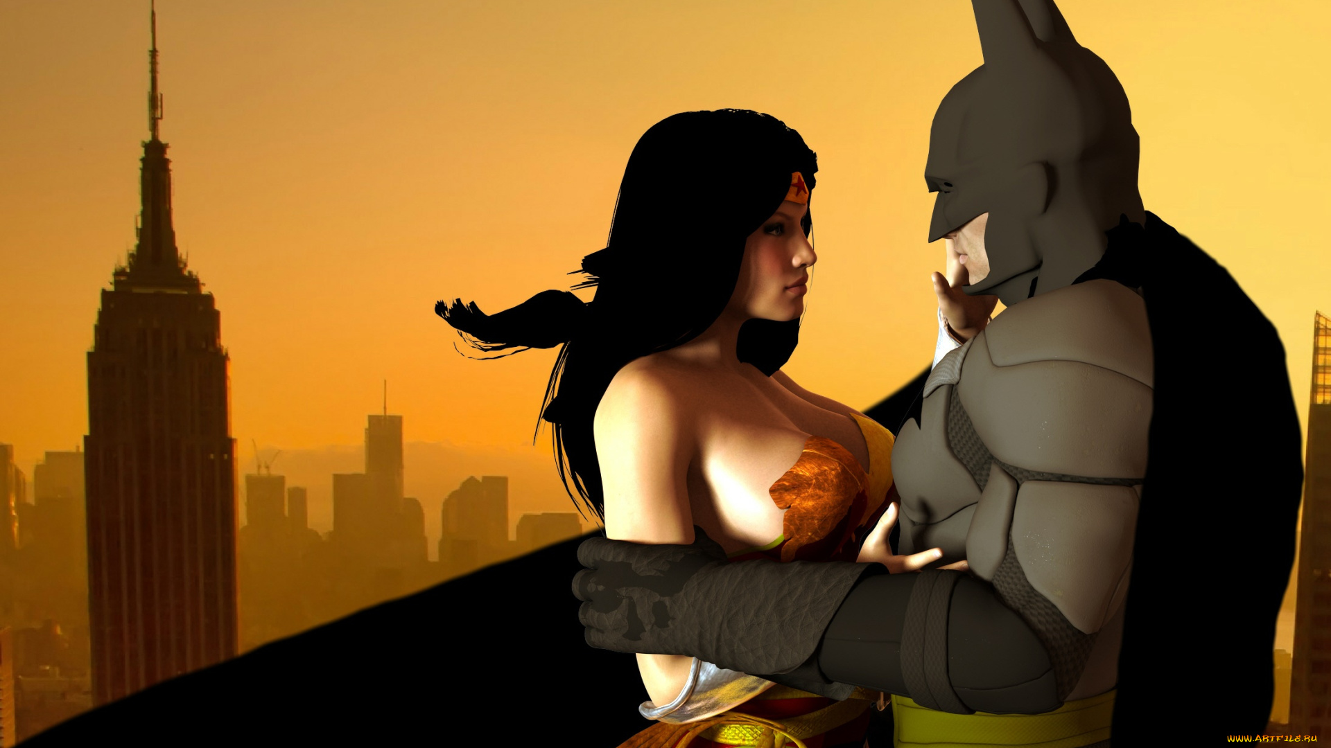 3д, графика, фантазия, , fantasy, супермен, взгляд, девушка, фон