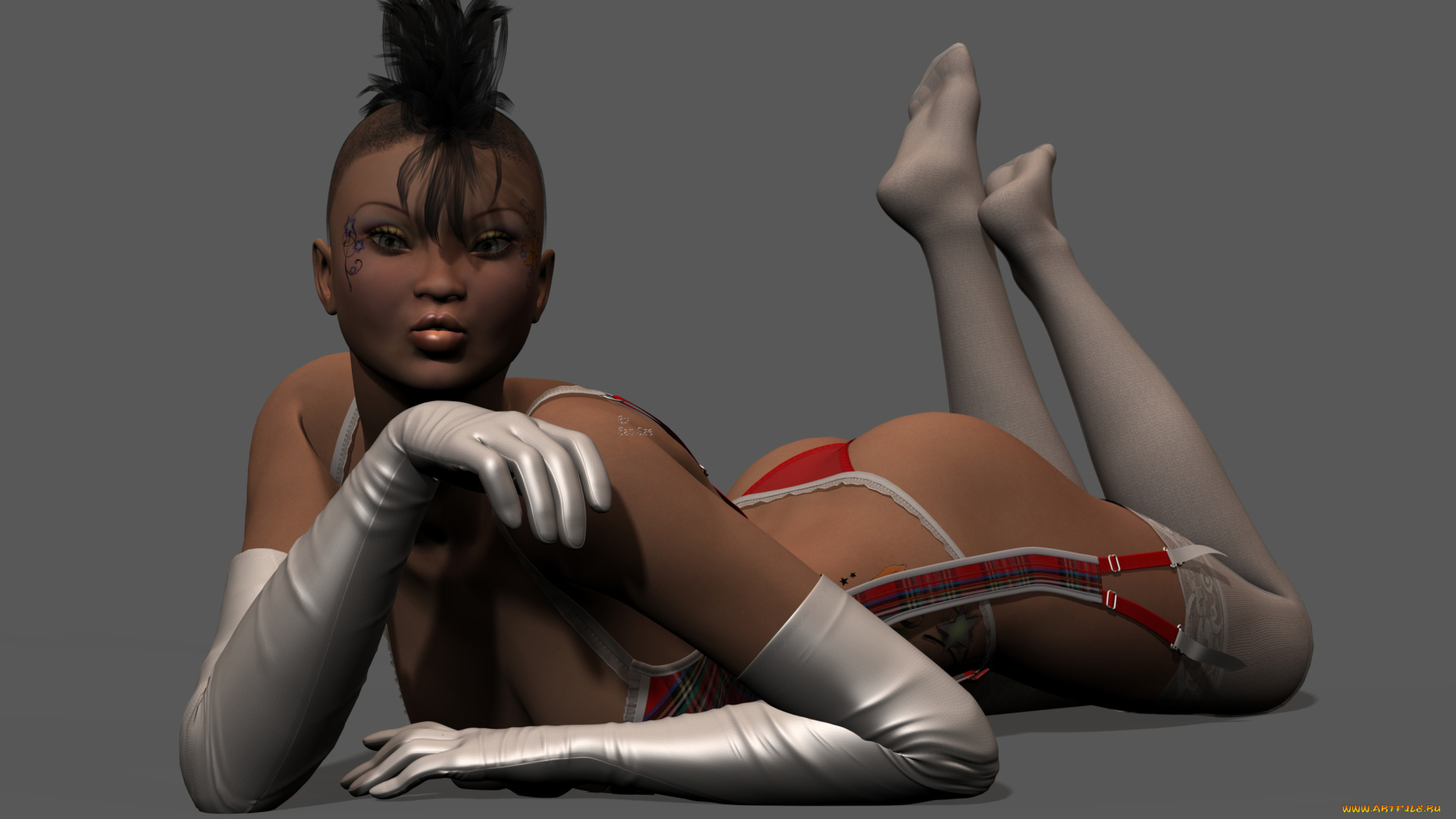 3д, графика, люди, , people, девушка, взгляд, фон, панк