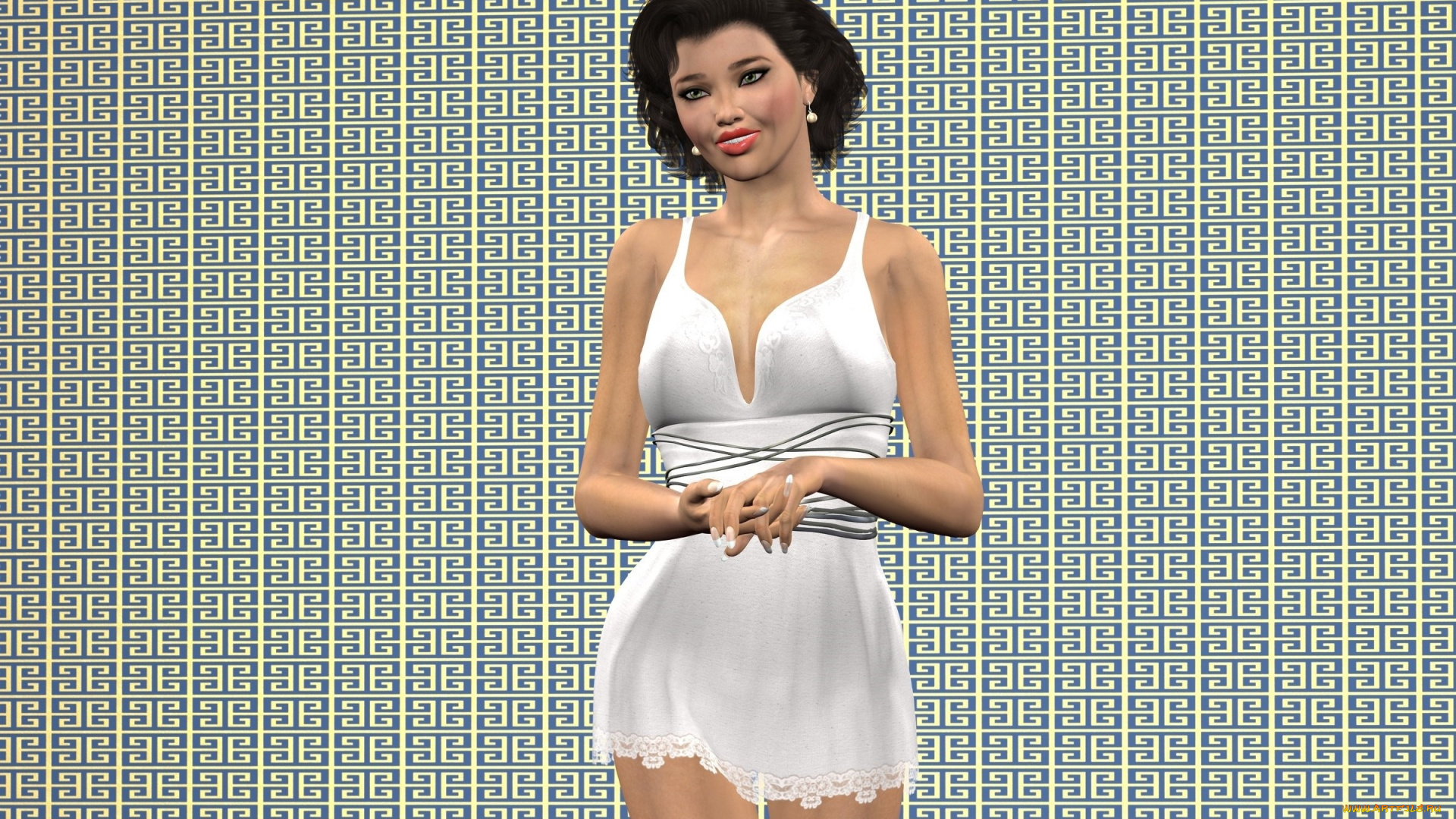 3д, графика, люди, , people, девушка, взгляд, фон