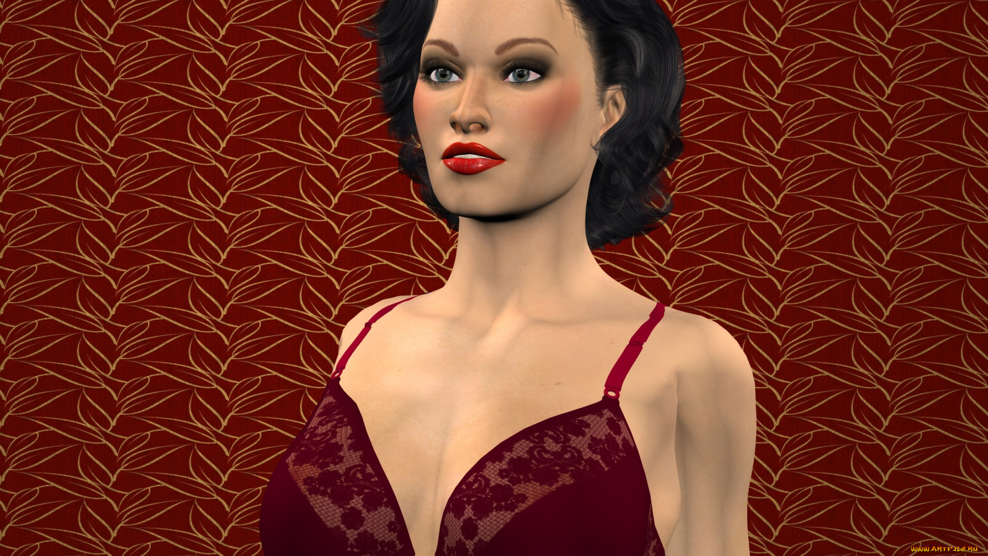 3д, графика, люди, , people, фон, взгляд, девушка