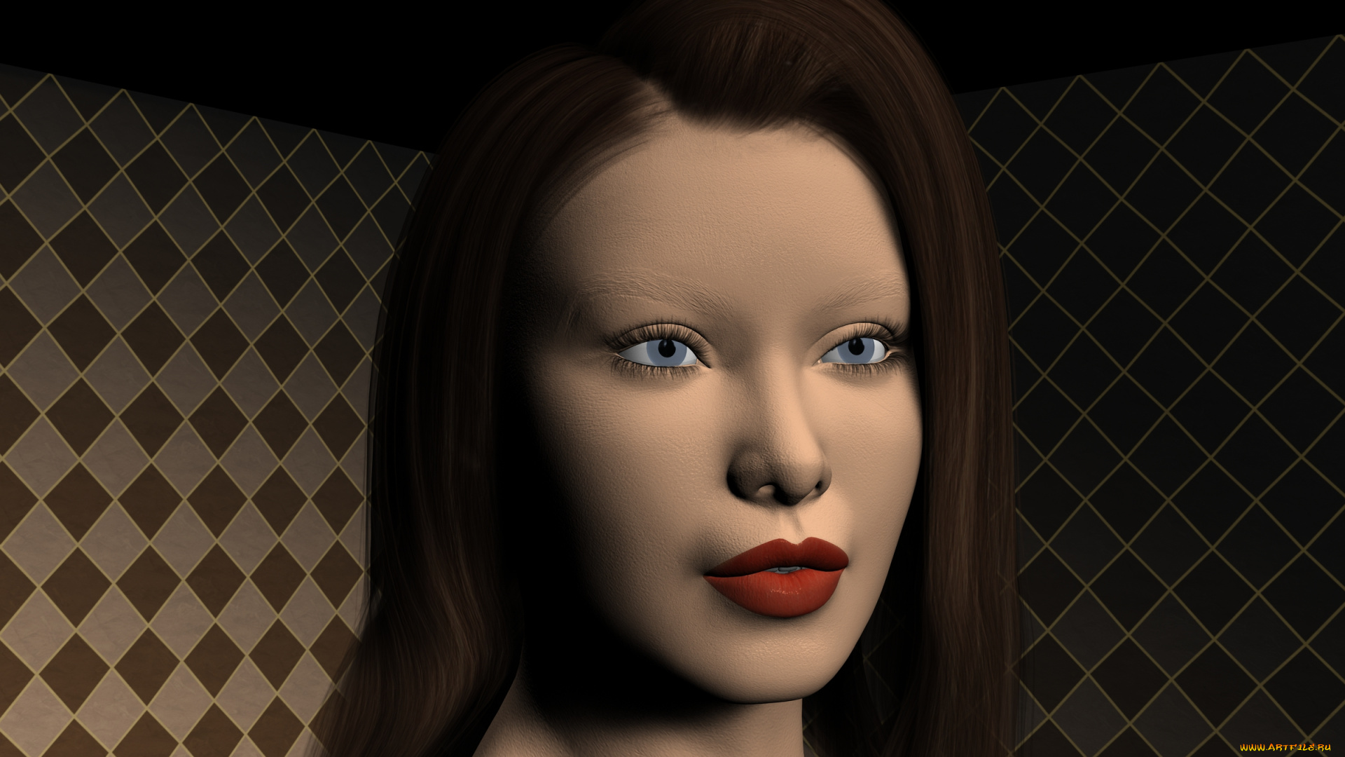 3д, графика, портрет, , portraits, фон, взгляд, девушка