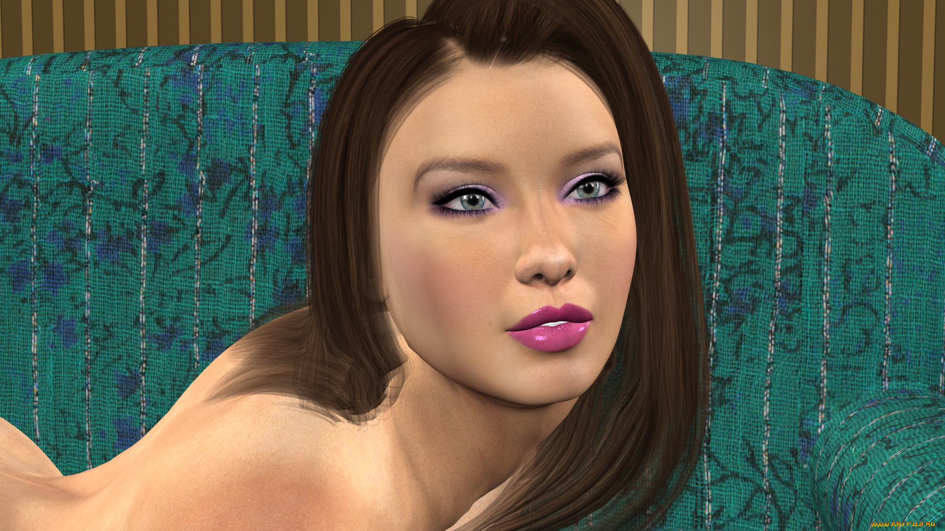 3д, графика, портрет, , portraits, фон, взгляд, девушка