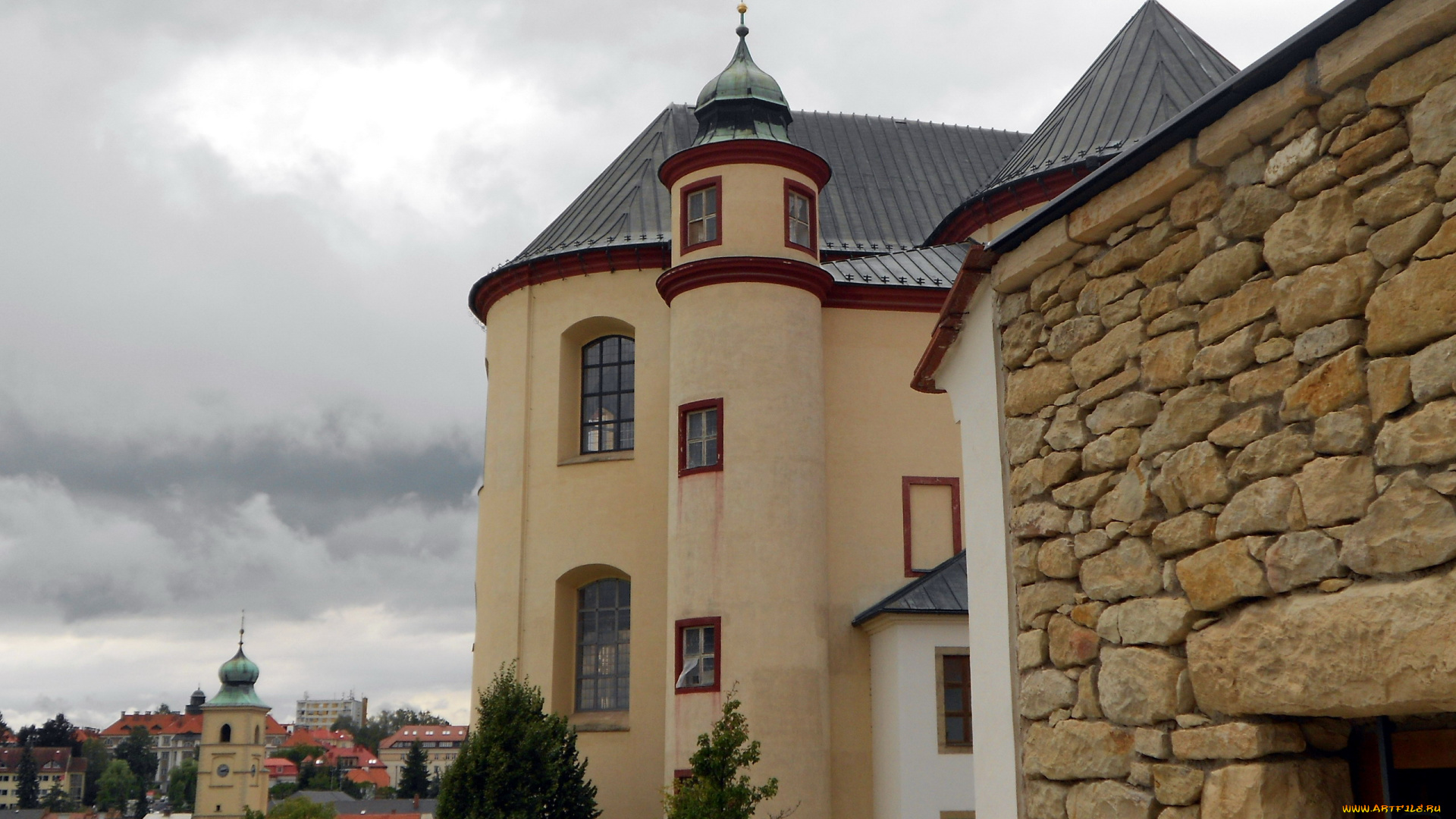 литомышль, Чехия, города, -, католические, соборы, , костелы, , аббатства, башня