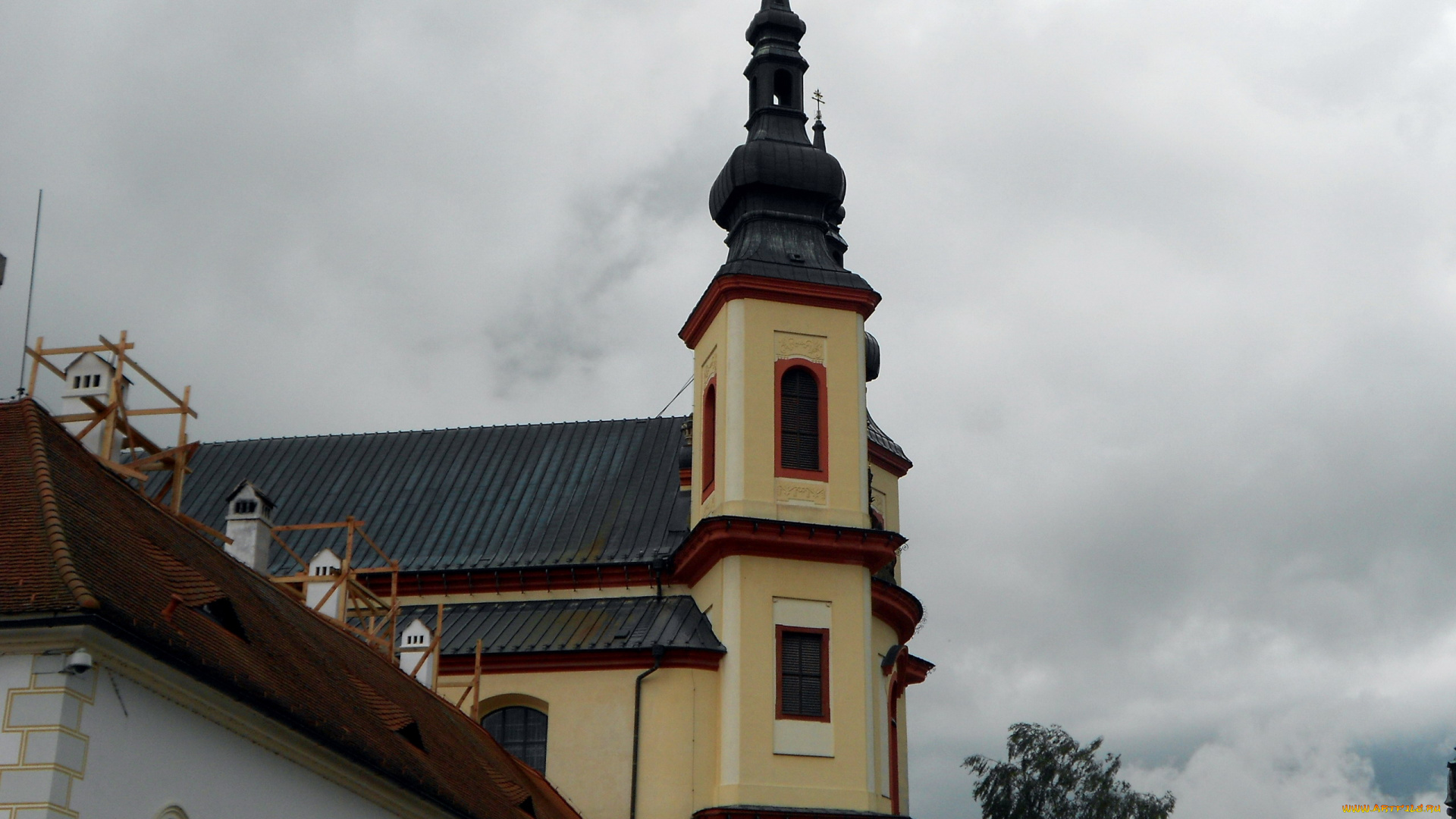 литомышль, Чехия, города, -, католические, соборы, , костелы, , аббатства, башня