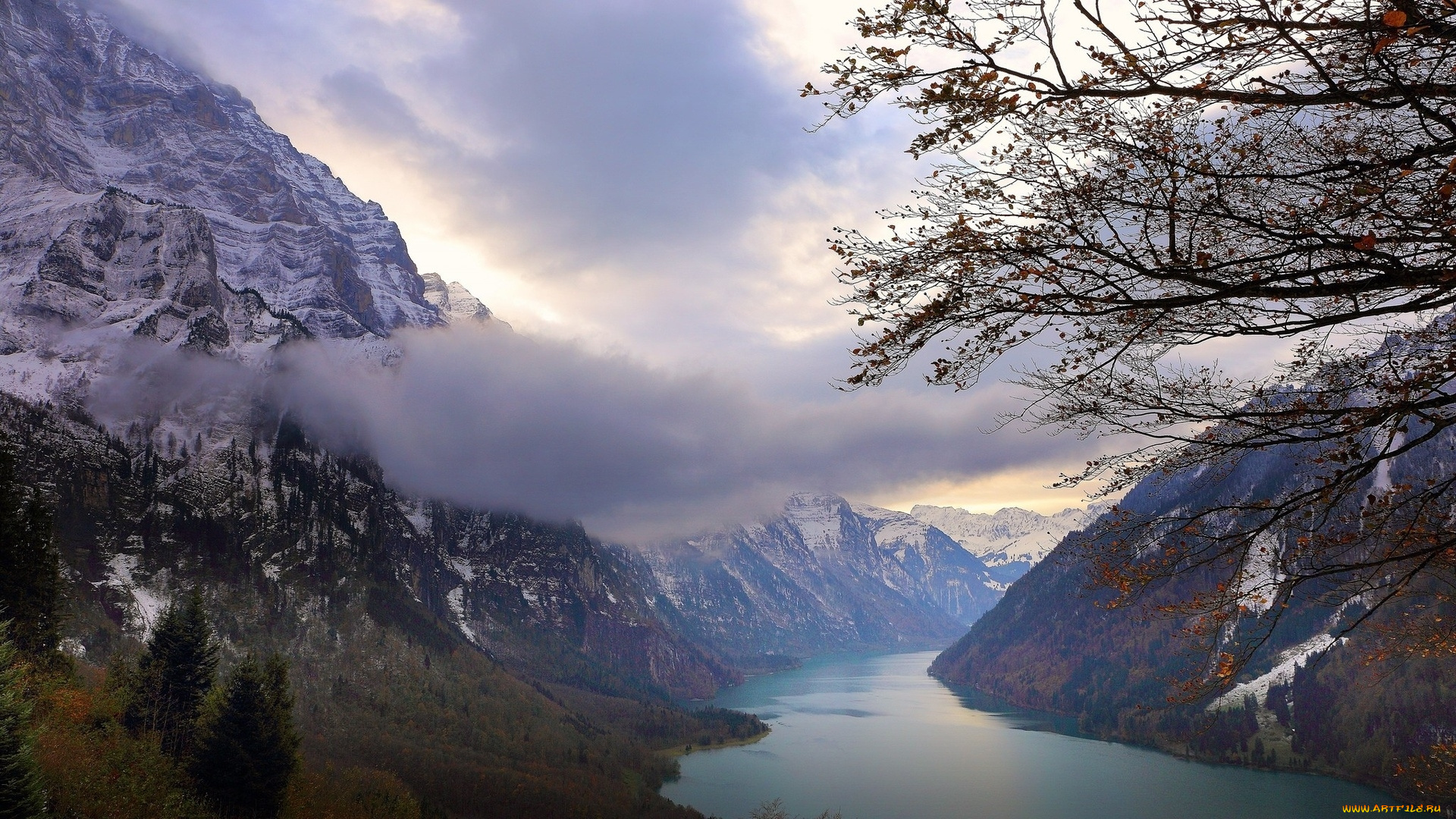 природа, горы, река