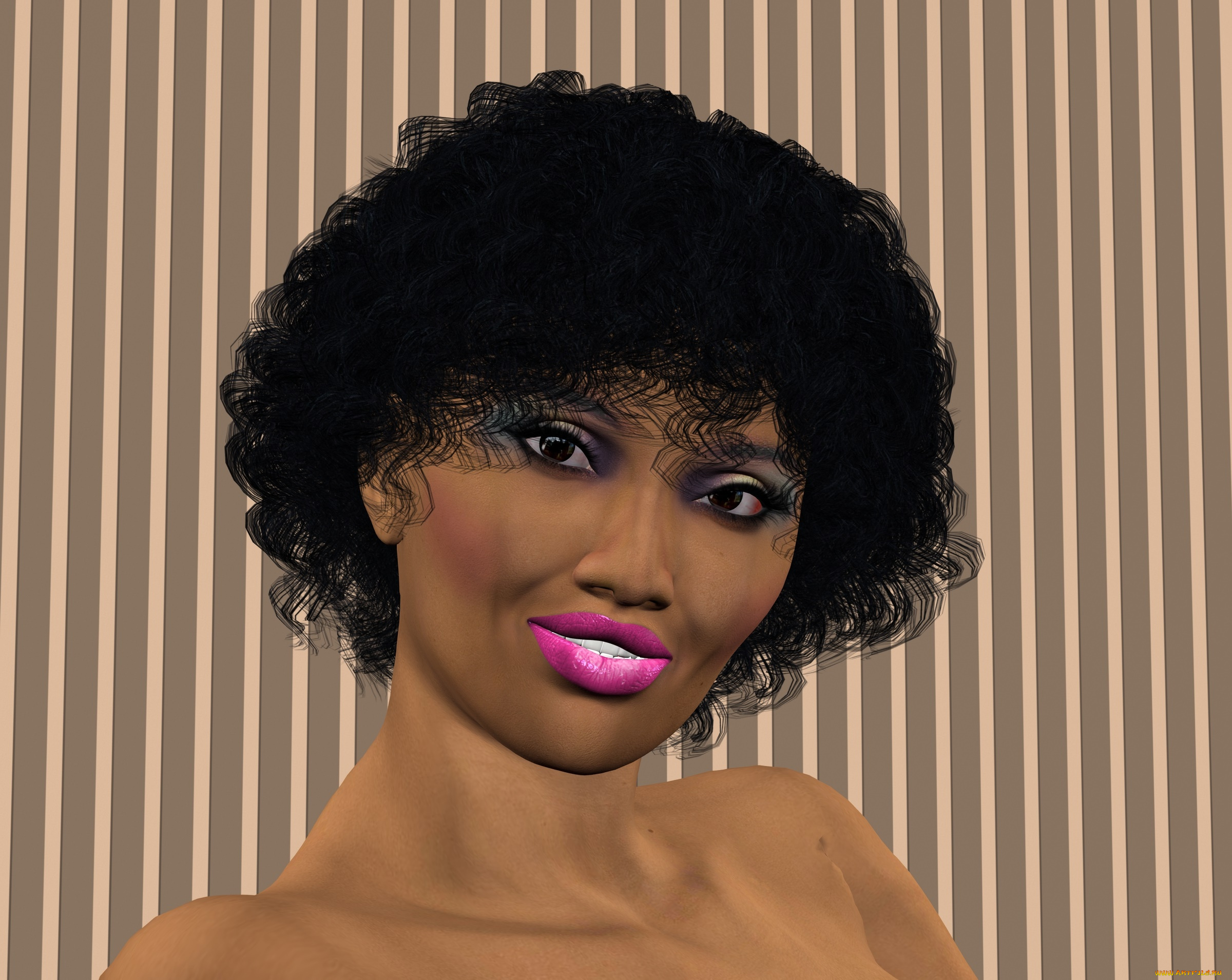 3д, графика, портрет, , portraits, девушка, взгляд, фон