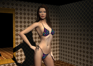 Картинка 3д+графика люди+ people фон взгляд девушка