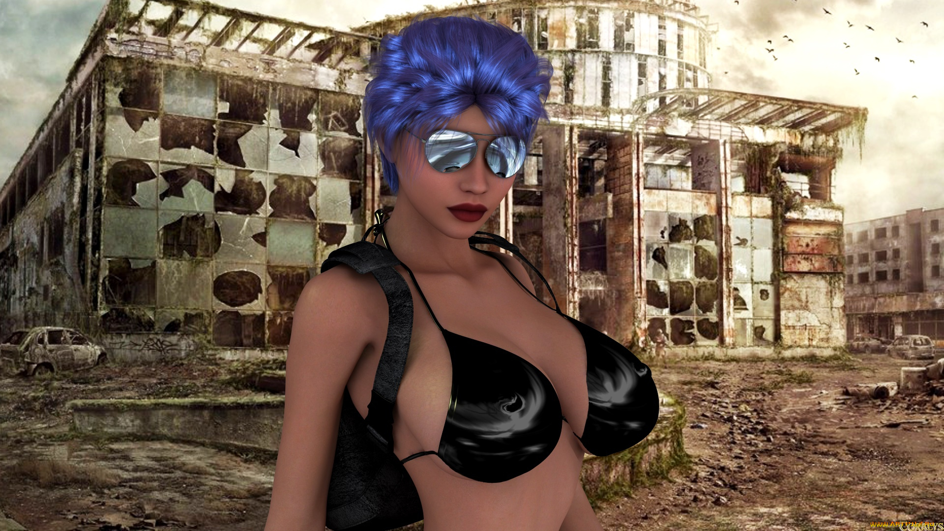 3д, графика, люди, , people, девушка, взгляд, фон