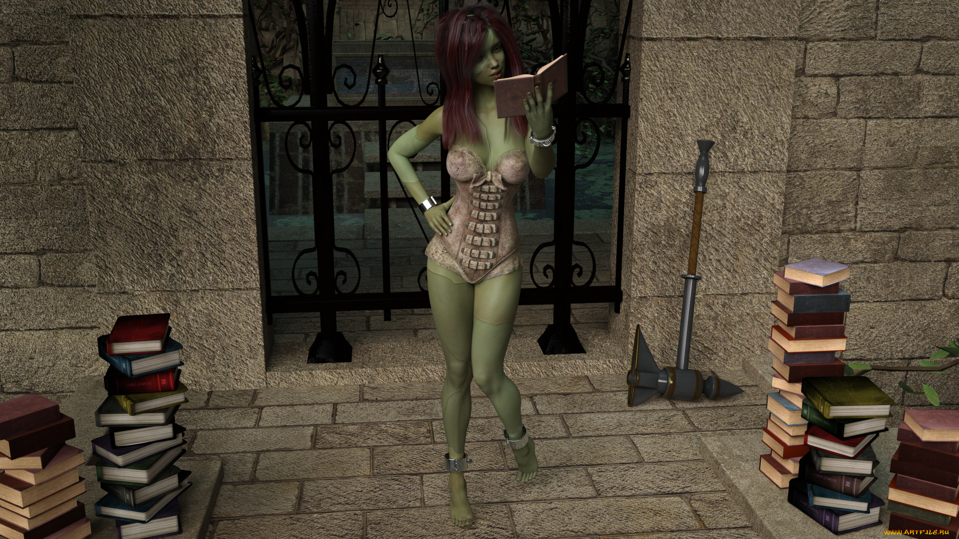 3д, графика, существа, , creatures, халк, взгляд, фон