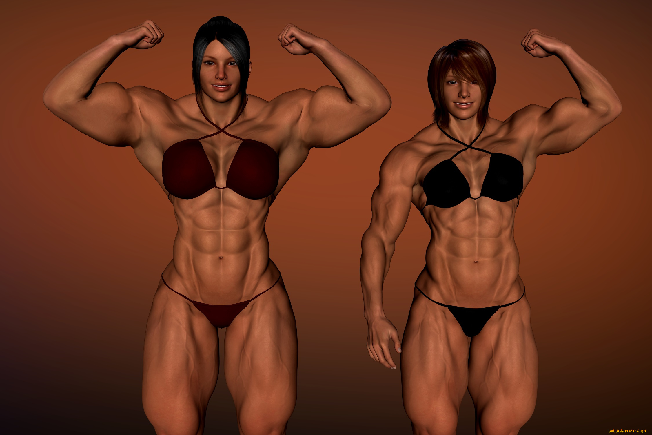 3д, графика, люди, , people, девушки, взгляд, фон