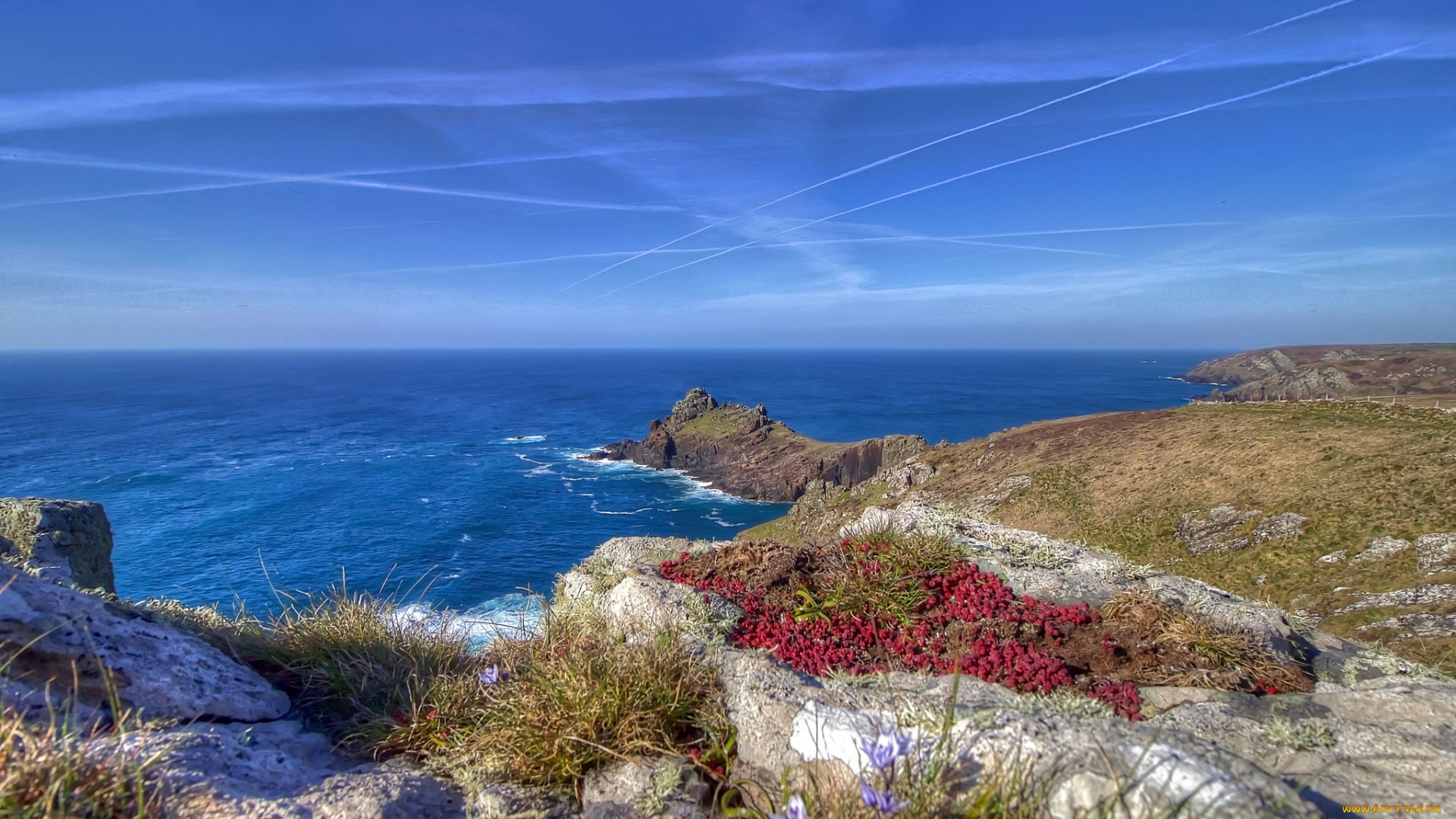 природа, побережье, простор