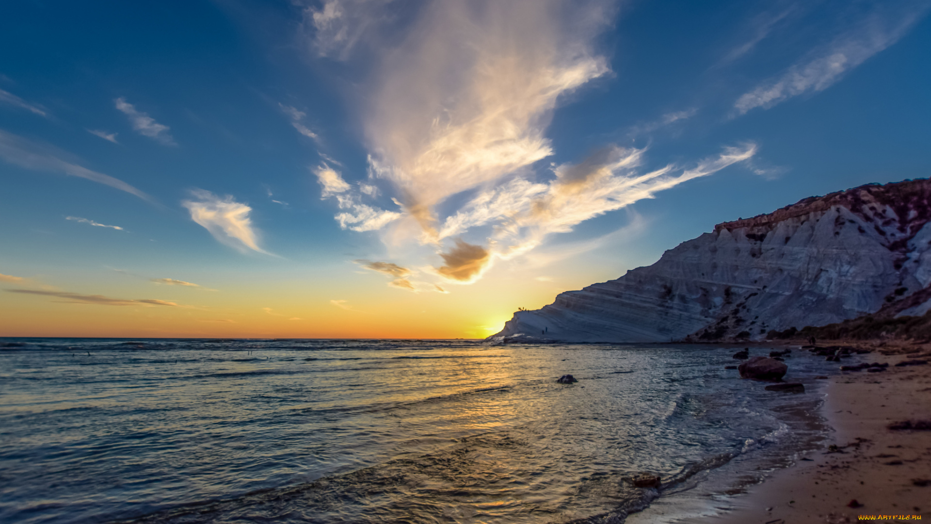 природа, побережье, простор