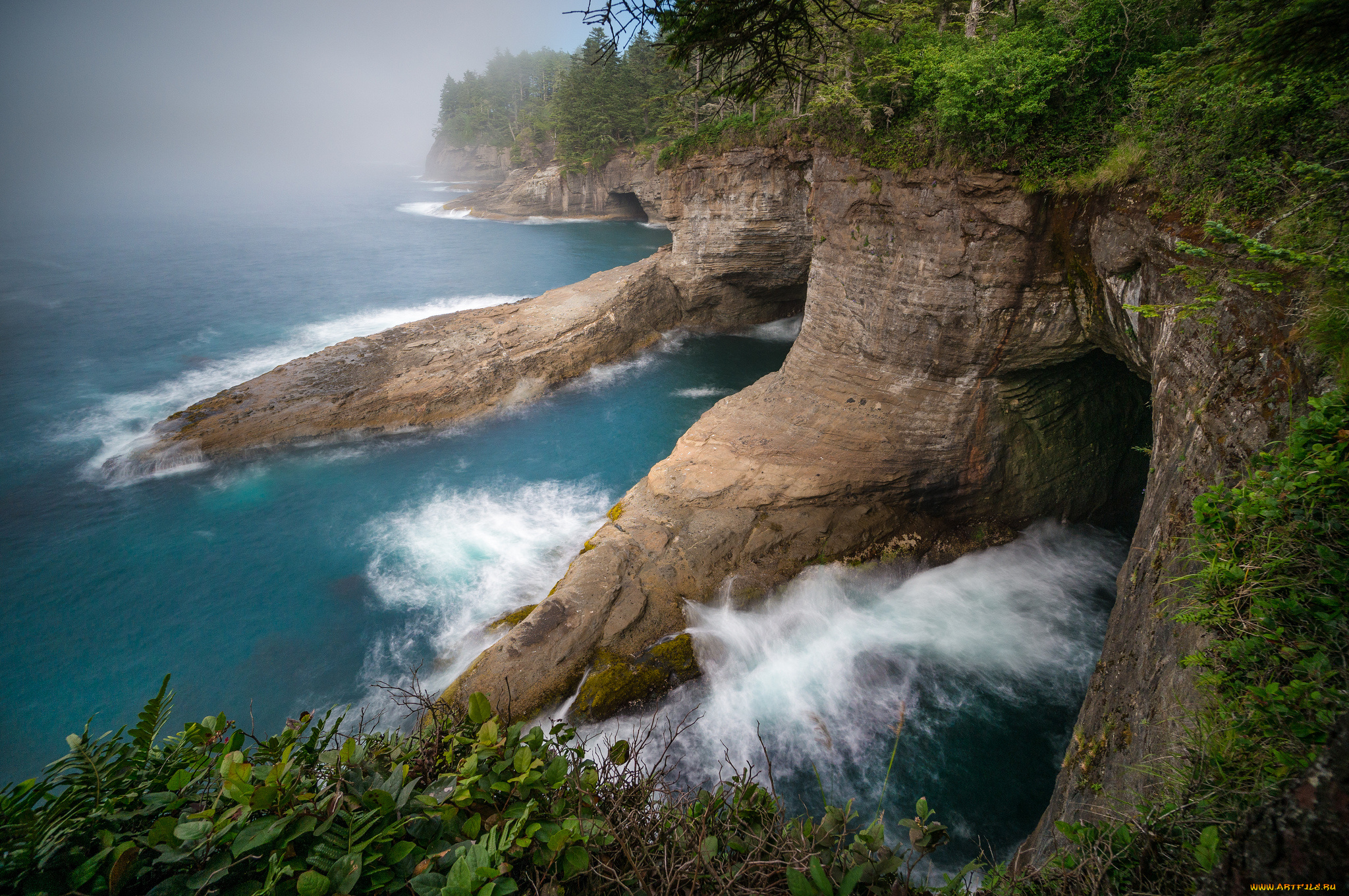 природа, побережье, простор