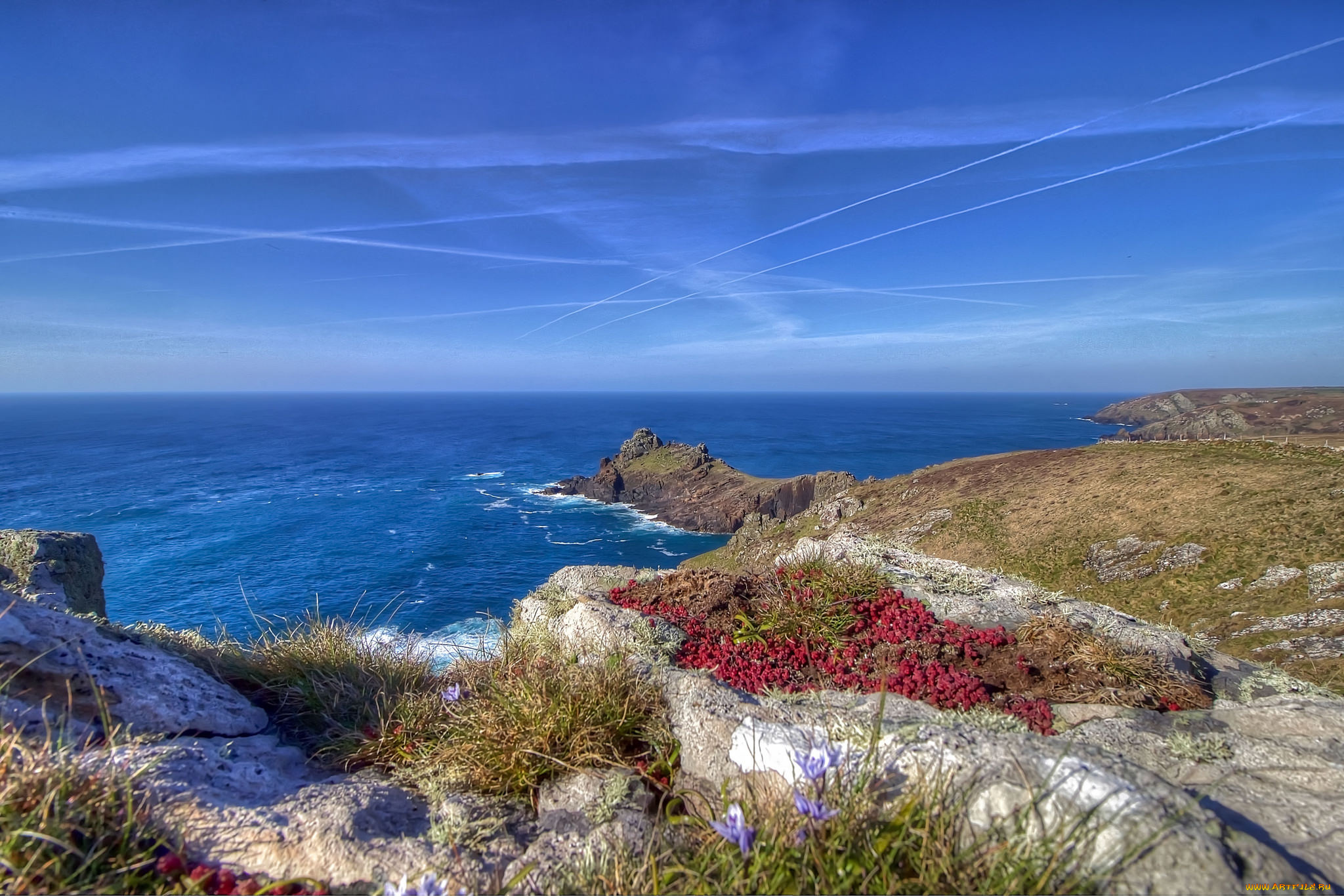 природа, побережье, простор