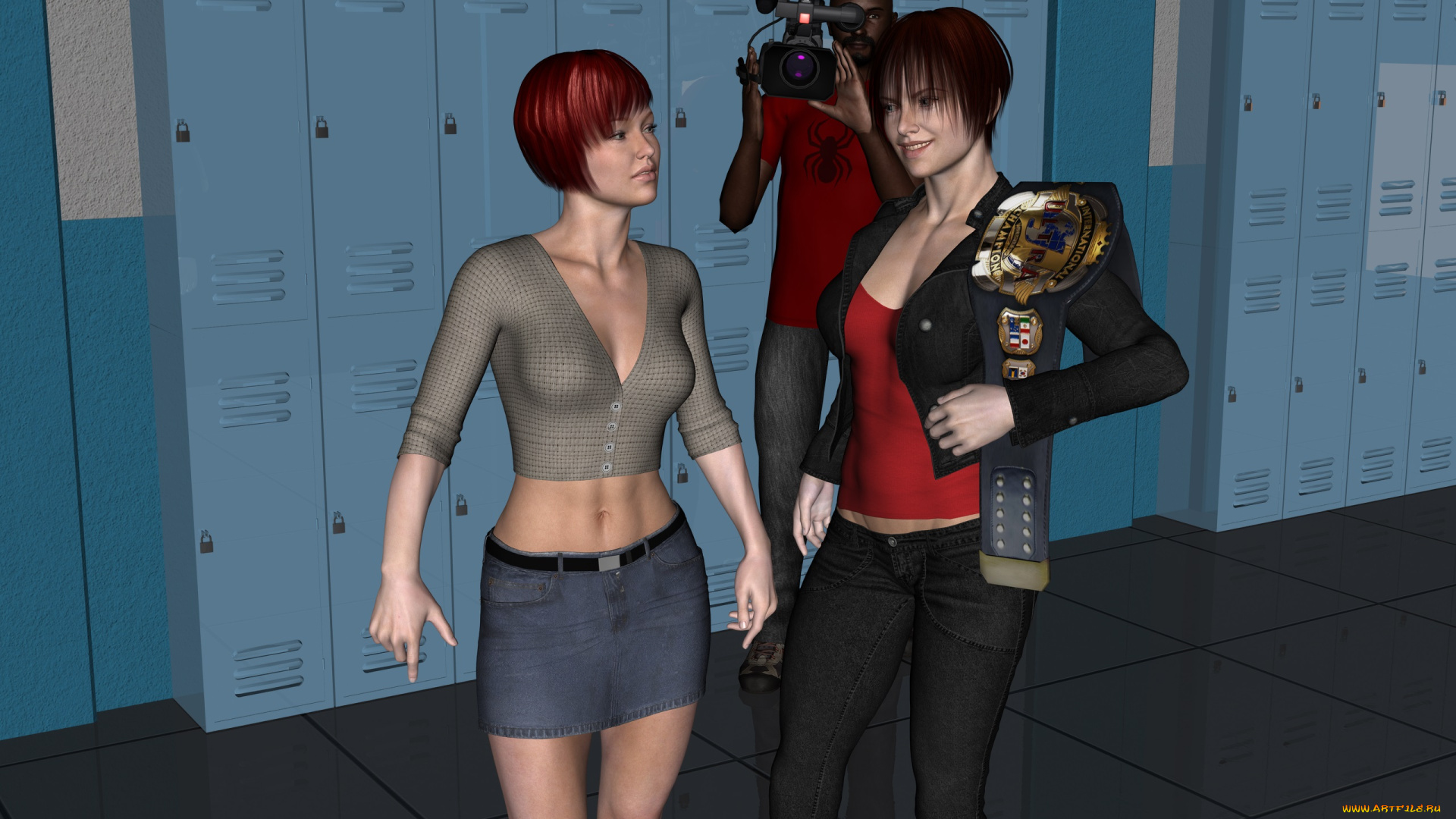 3д, графика, люди, , people, фон, взгляд, девушки