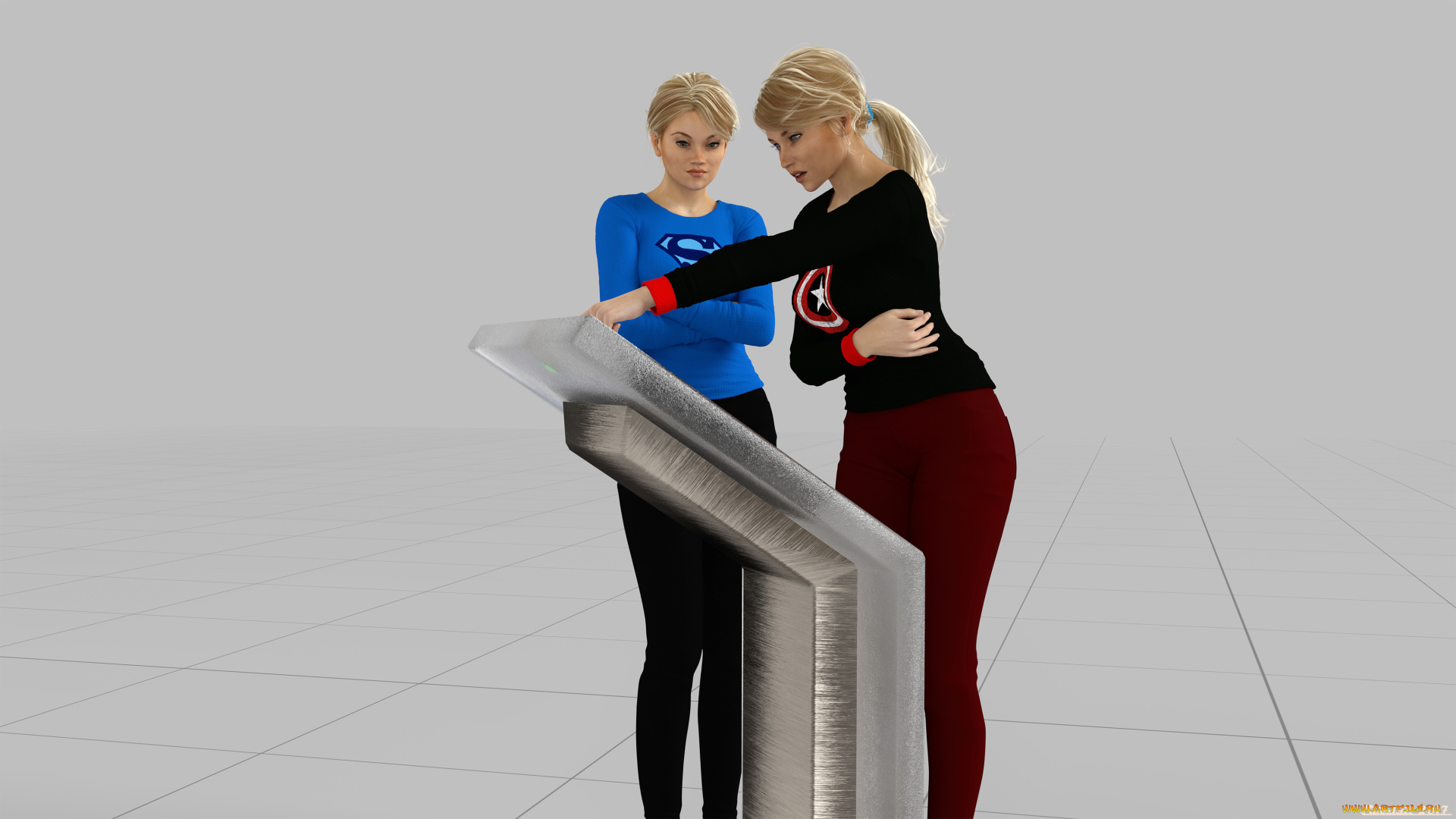 3д, графика, люди, , people, фон, взгляд, девушки