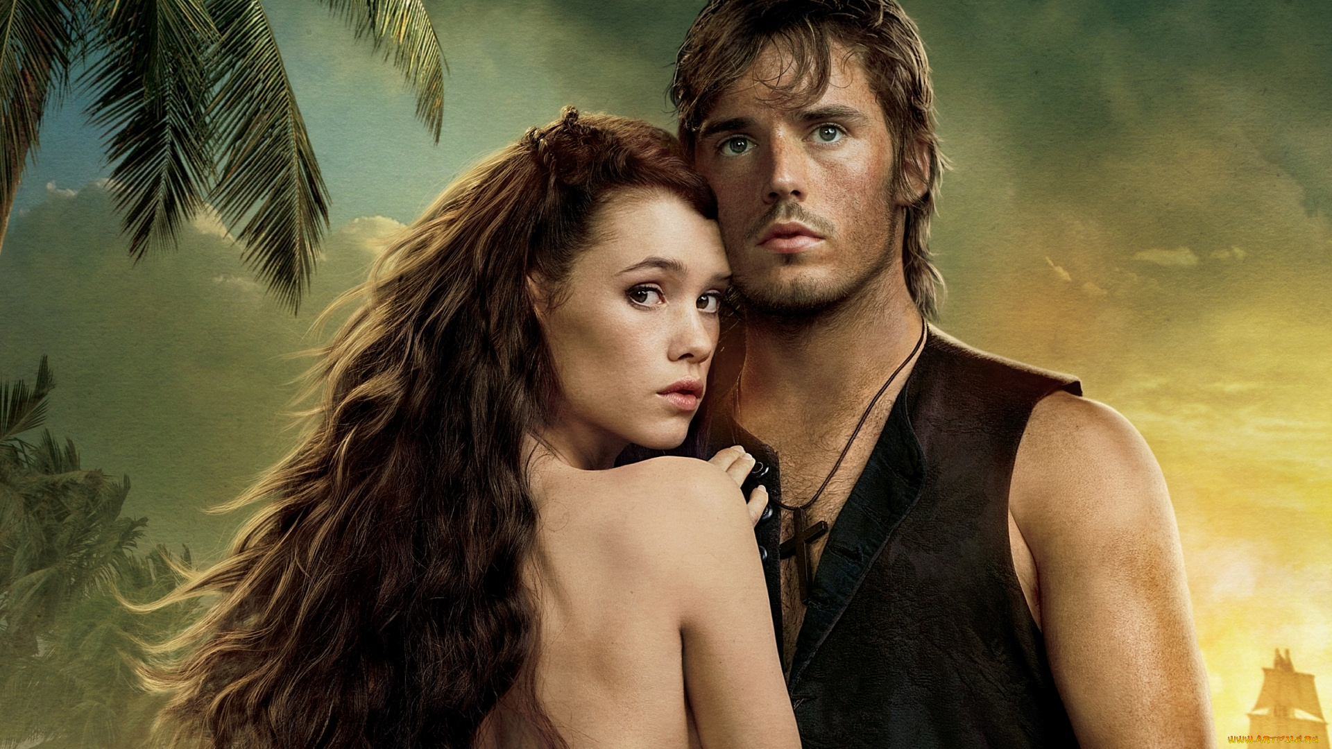 кино, фильмы, pirates, of, the, caribbean, 4, , on, stranger, tides, пальма, парень, русалка