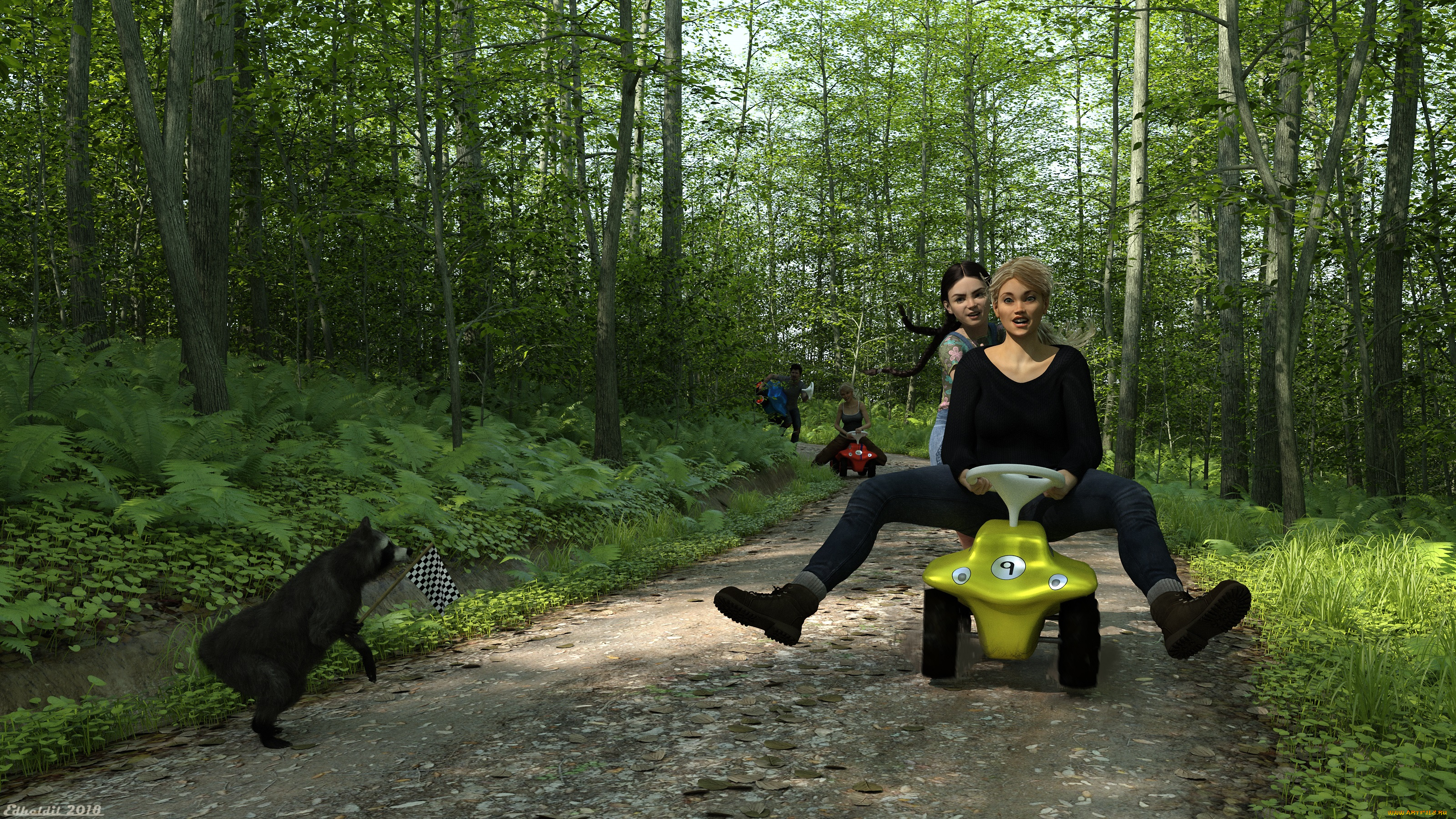 3д, графика, люди, , people, фон, взгляд, девушки