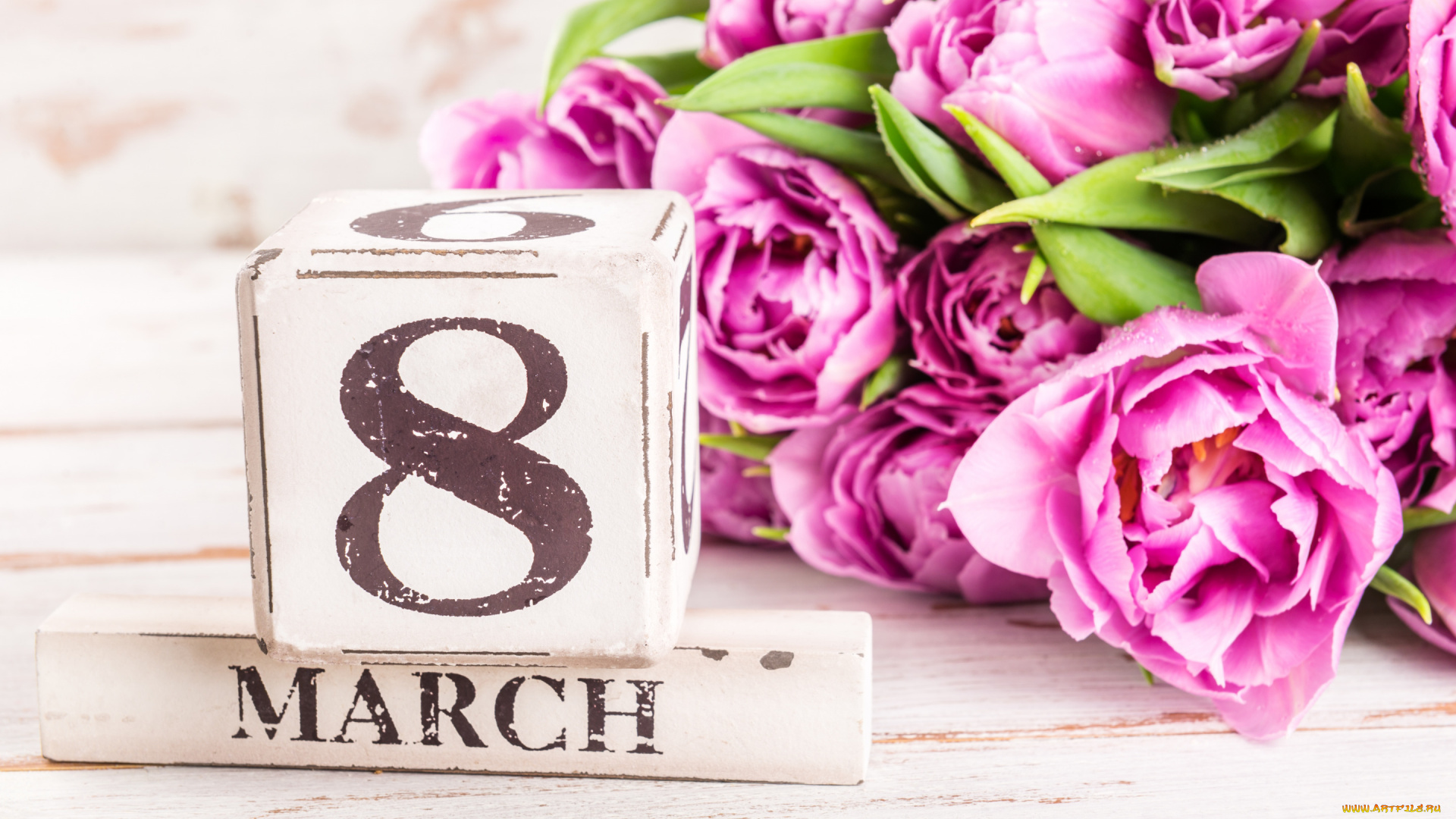 праздничные, международный, женский, день, -, 8, марта, цветы, тюльпаны, розовые, 8, марта, pink, tulips, march