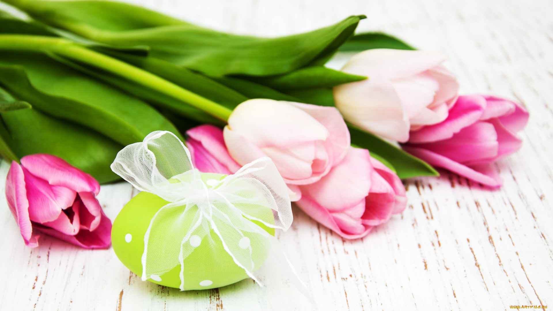 праздничные, пасха, цветы, яйца, тюльпаны, happy, wood, pink, flowers, tulips, easter, eggs, decoration