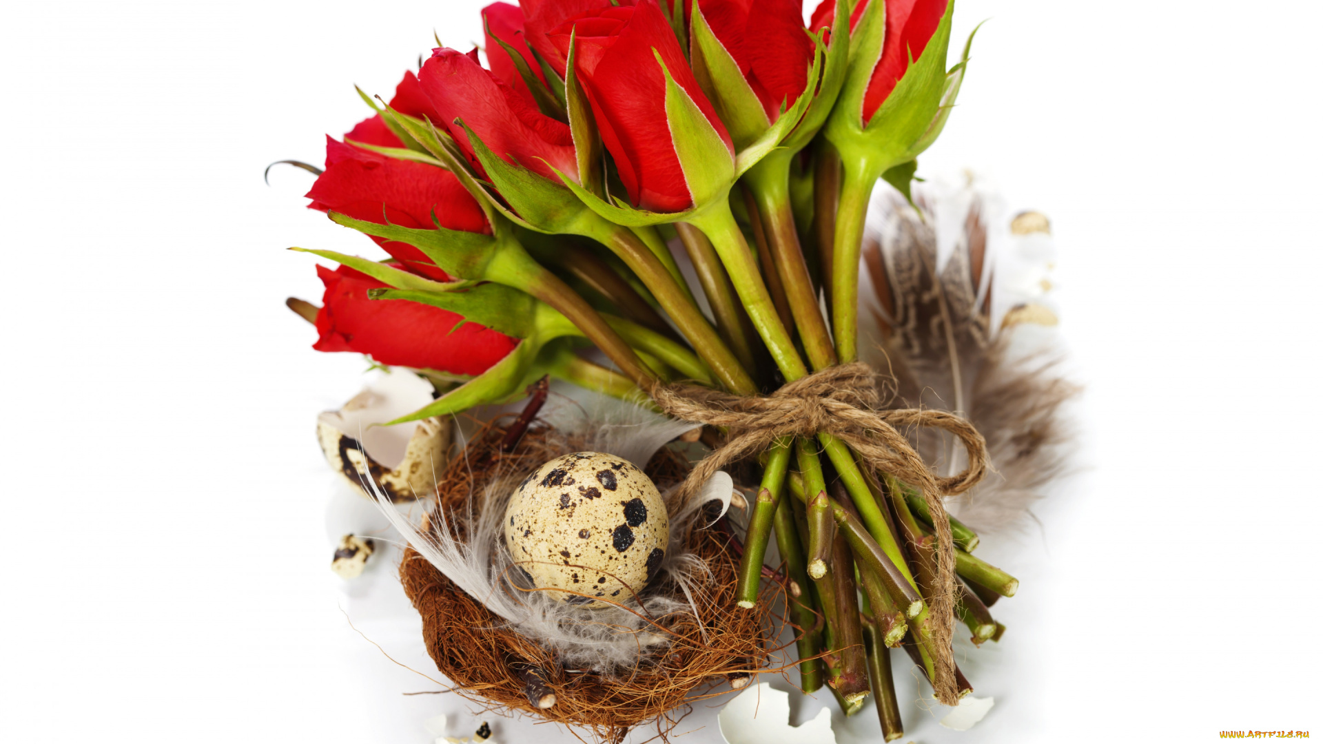 праздничные, пасха, праздник, розы, корзинка, композиция, eggs