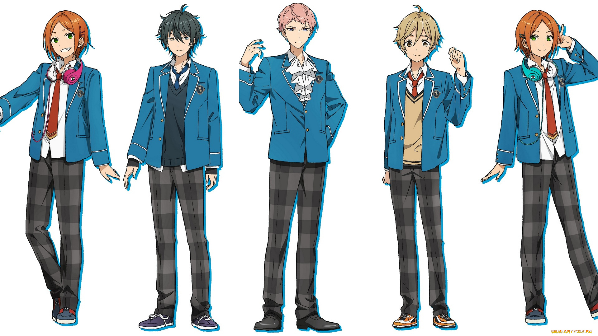 аниме, ensemble, stars, ансамбль, звёзд