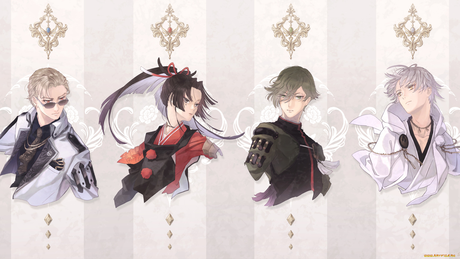 аниме, touken, ranbu, танец, мечей