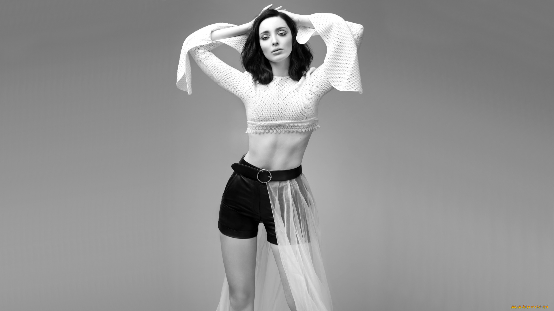 девушки, emma, dumont, актриса, черно-белая, топ, шорты