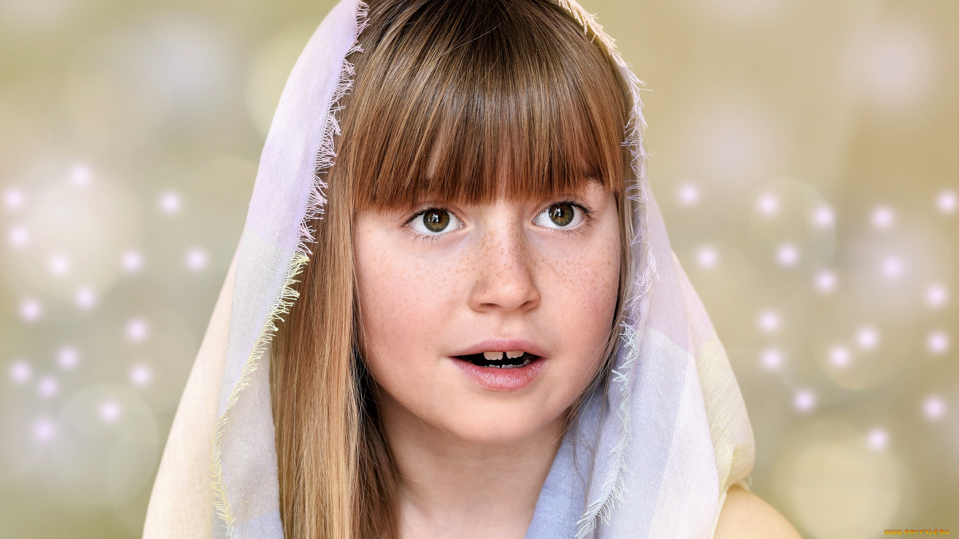 разное, люди, девочка, платок, лицо