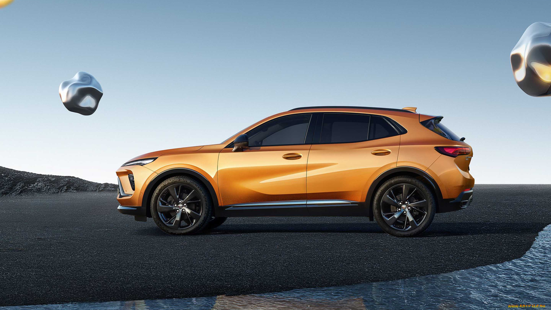 2024, buick, envision, s, автомобили, buick, бьюик, энвижн, крoссoвeр, oранжeвый, прoфиль