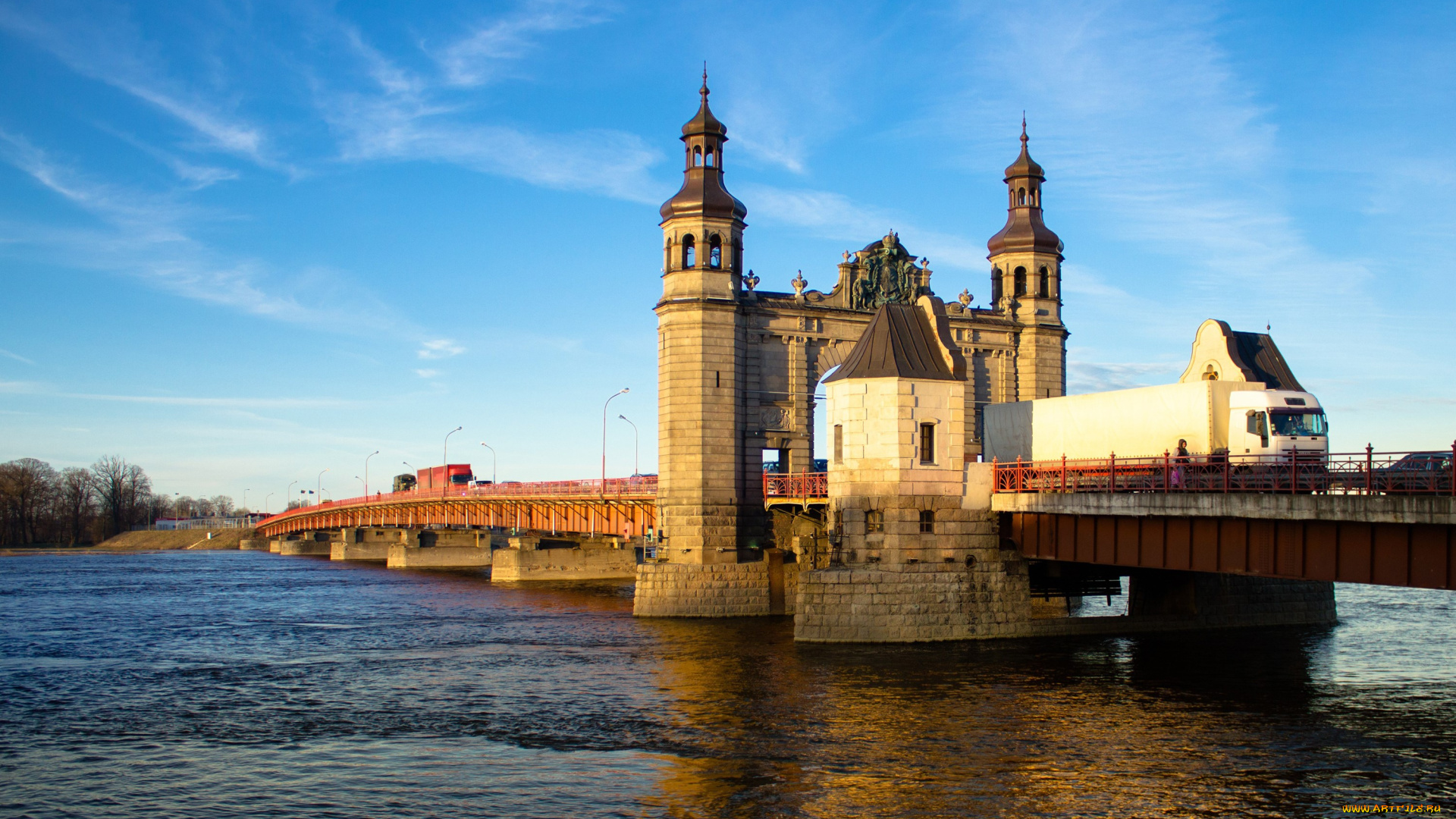 города, -, мосты, мост, королевы, луизы, река, неман, пограничный, автодорожный, металлический, соединяeт, cоветск, калининградская, область, россия, панямуне, литва