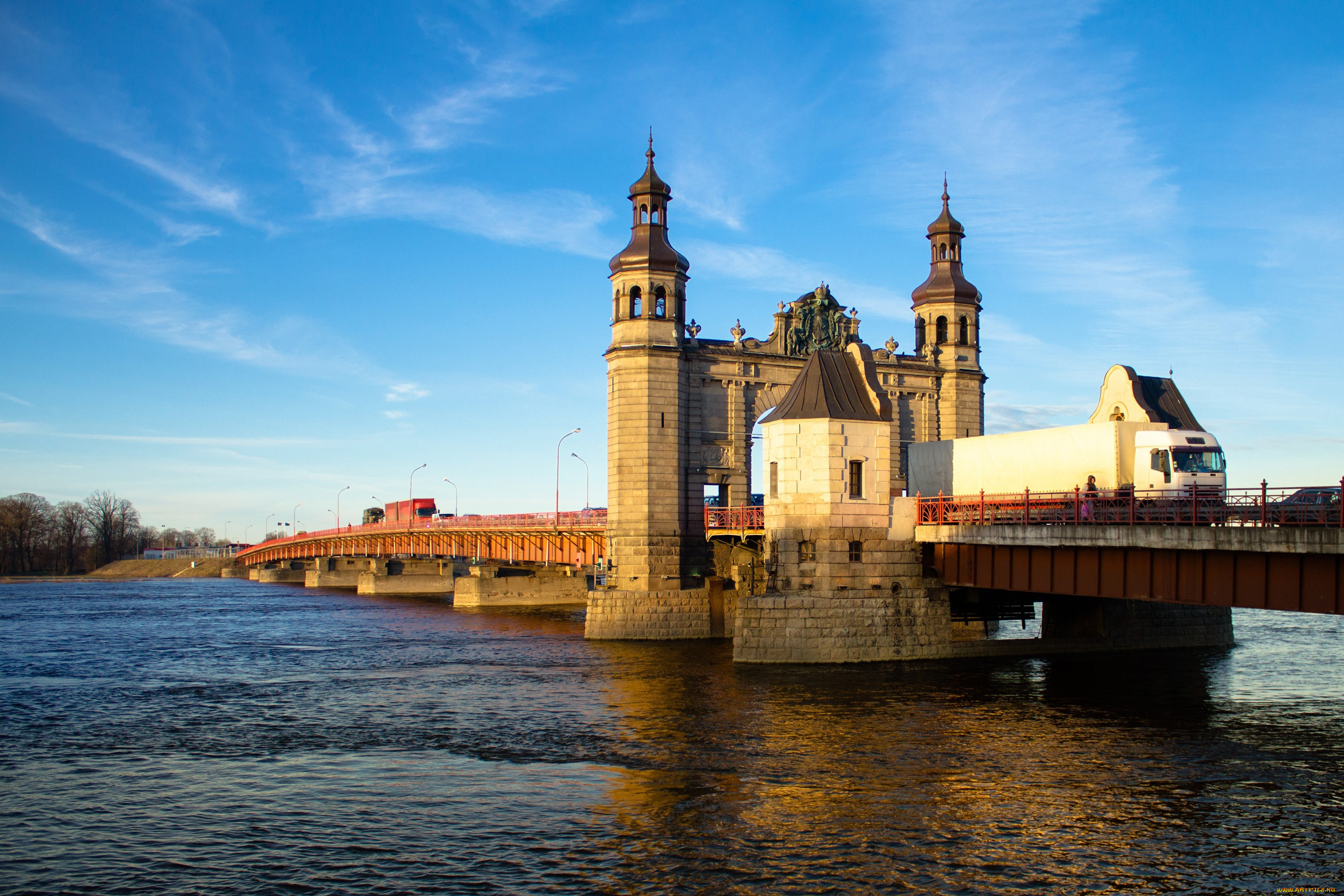 города, -, мосты, мост, королевы, луизы, река, неман, пограничный, автодорожный, металлический, соединяeт, cоветск, калининградская, область, россия, панямуне, литва