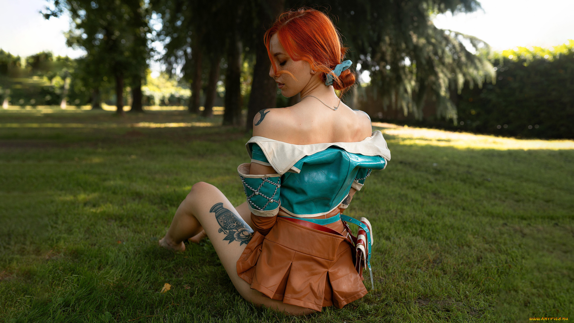 девушки, -, креатив, , косплей, violetlatte, triss, merigold, witcher