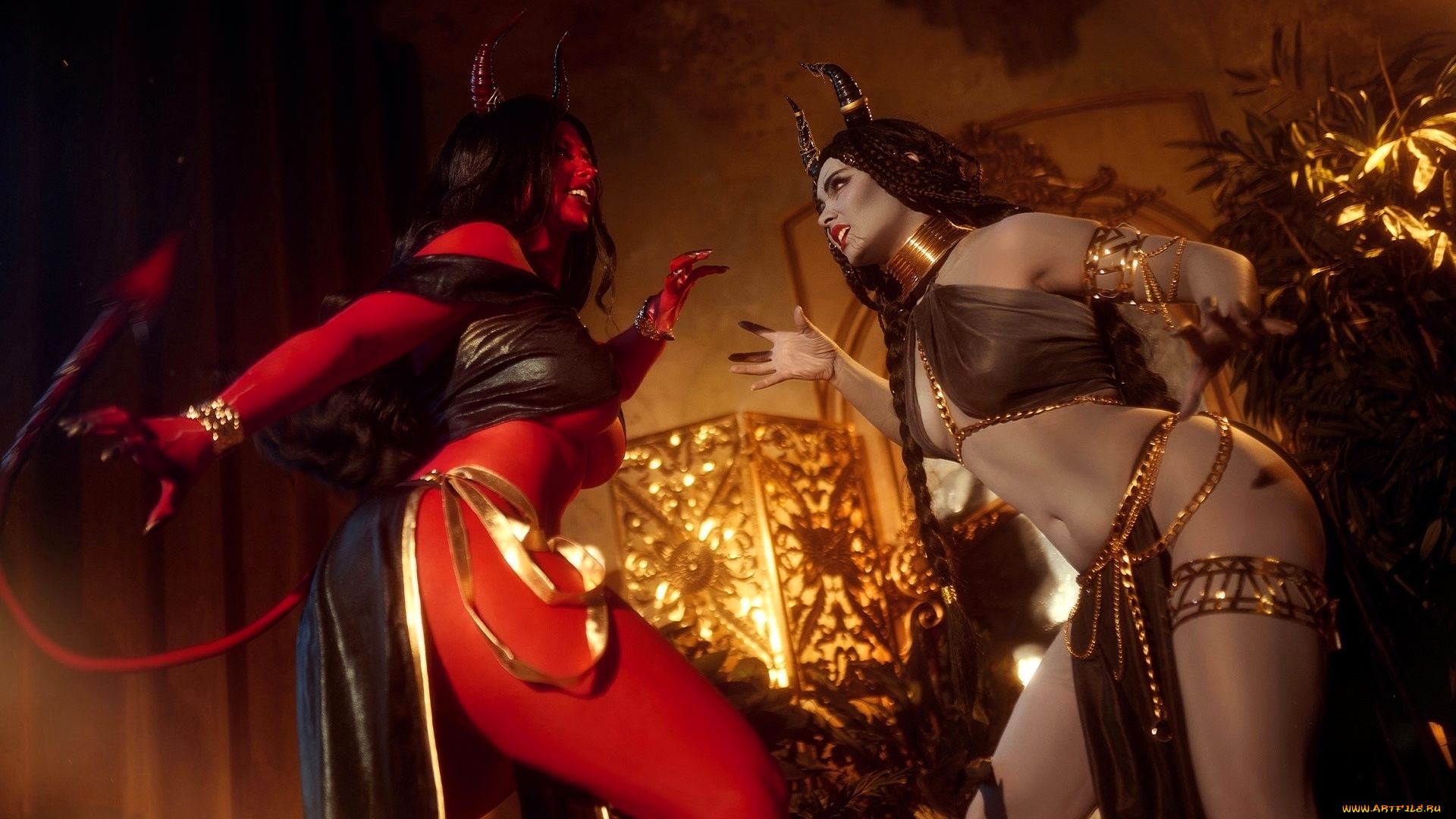 девушки, мария, давыдова, , lady, melamory, образы, косплей, наряды, демоны, хвосты, рога, фонарь