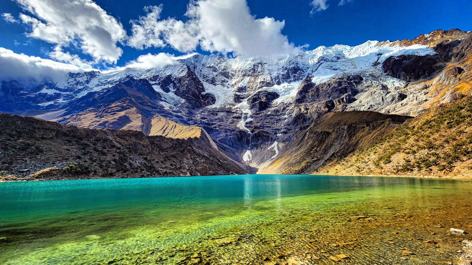 laguna, humantay, peru, природа, побережье, laguna, humantay