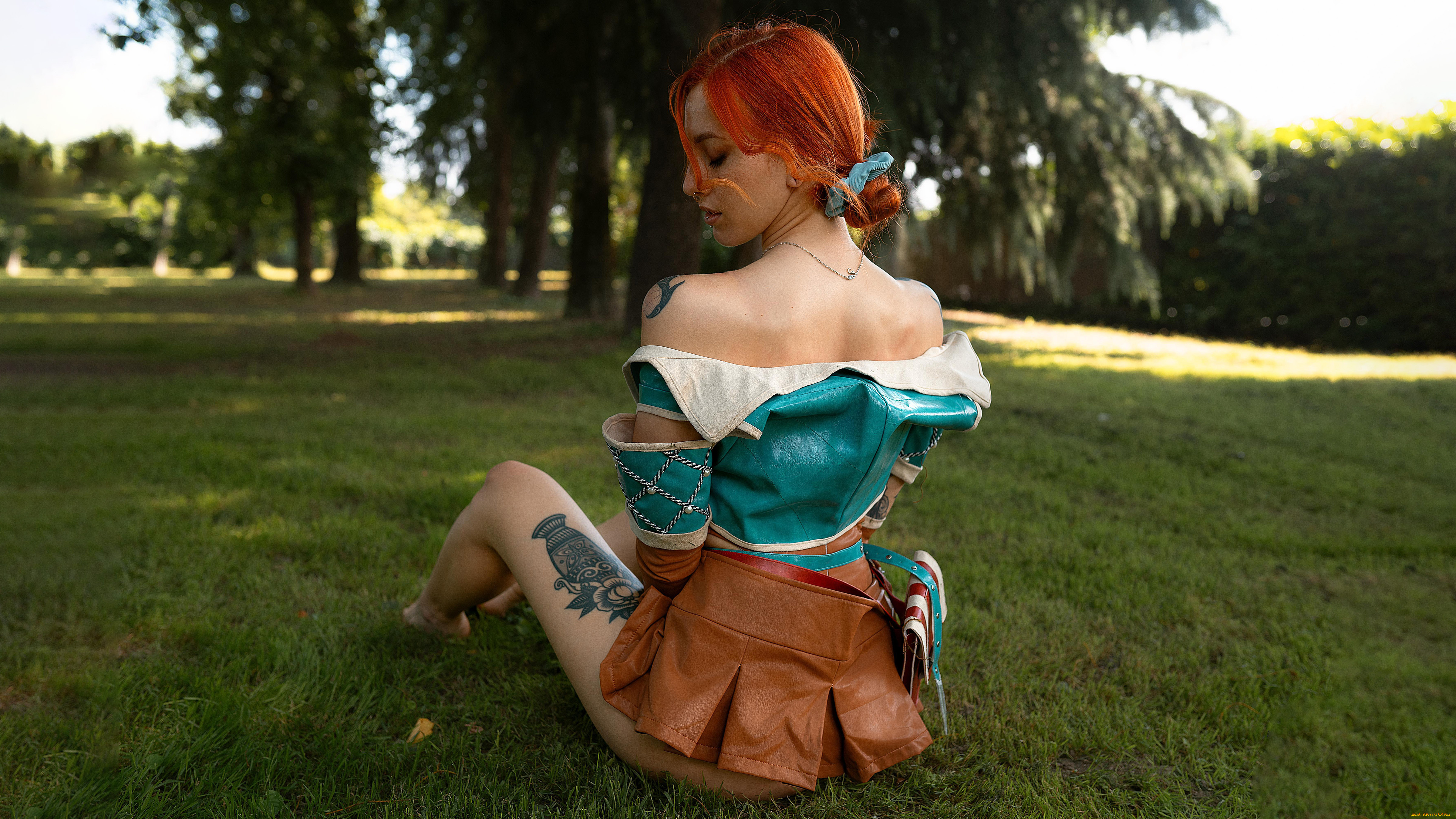 девушки, -, креатив, , косплей, violetlatte, triss, merigold, witcher