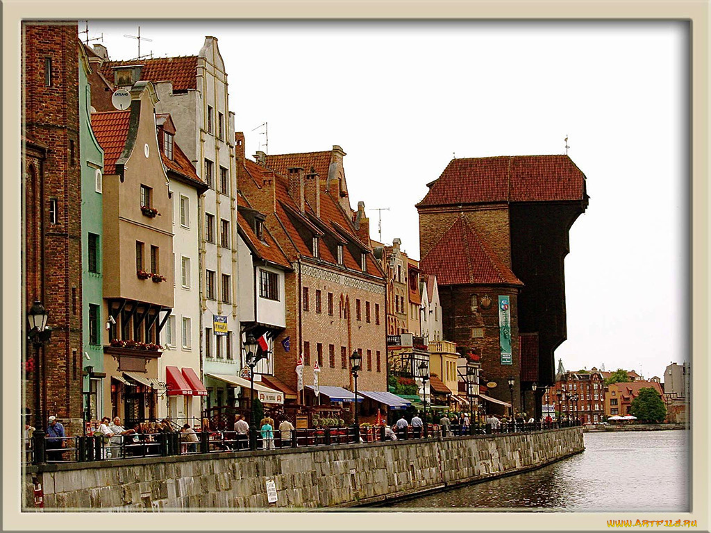 где, то, польше, города, гданьск, польша